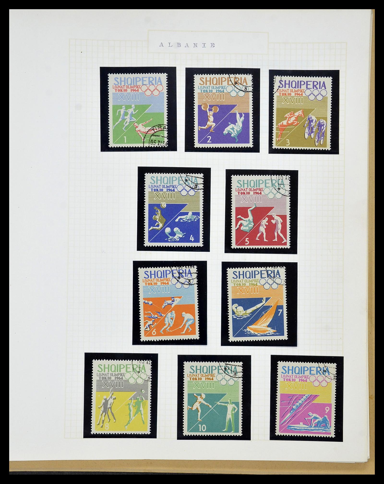34434 031 - Postzegelverzameling 34434 Olympische Spelen 1920-1976.