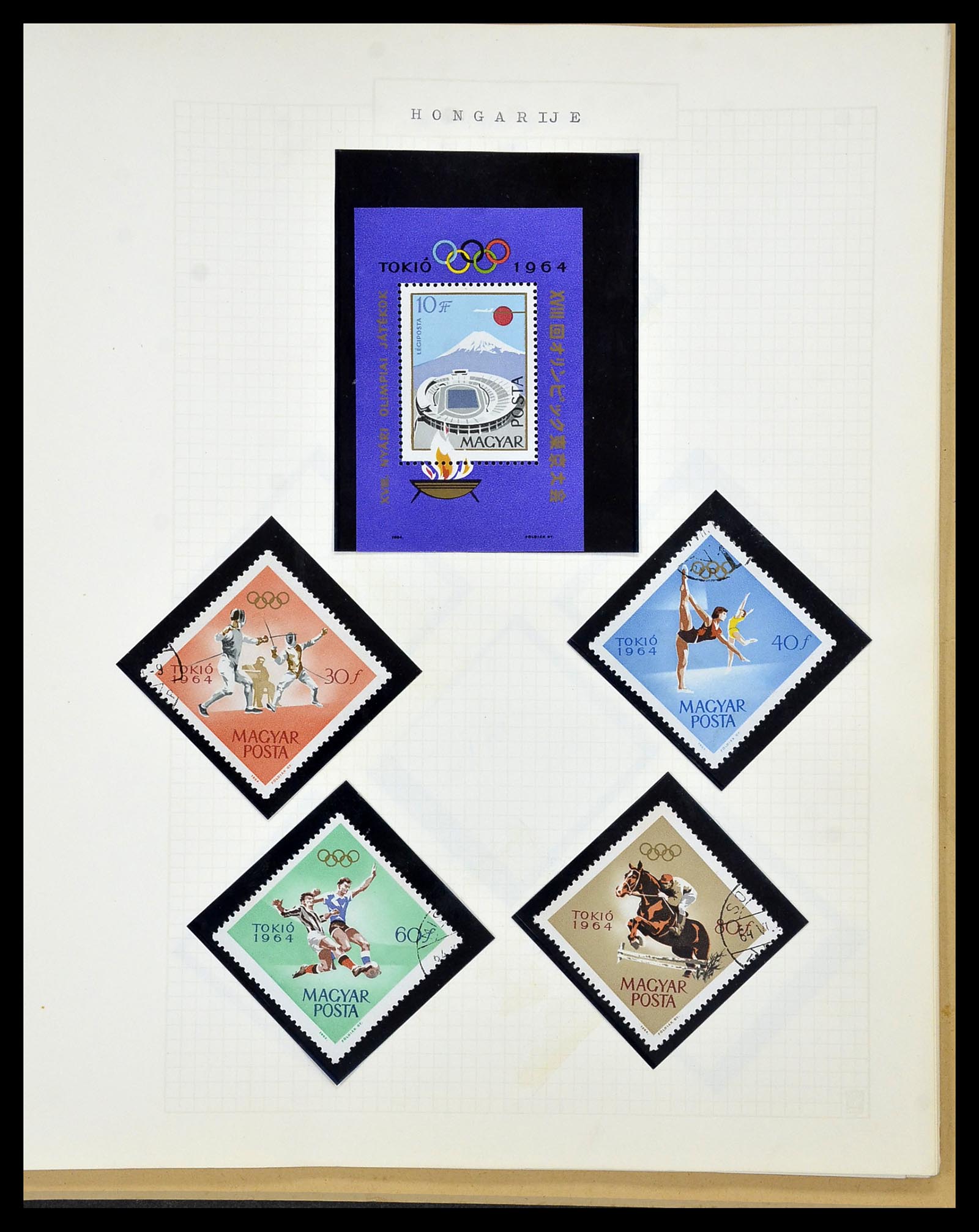 34434 039 - Postzegelverzameling 34434 Olympische Spelen 1920-1976.
