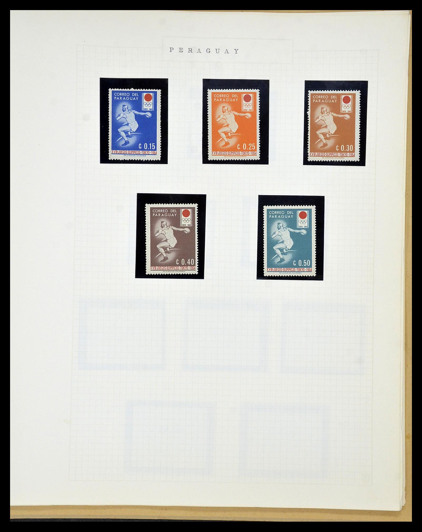 34434 044 - Postzegelverzameling 34434 Olympische Spelen 1920-1976.