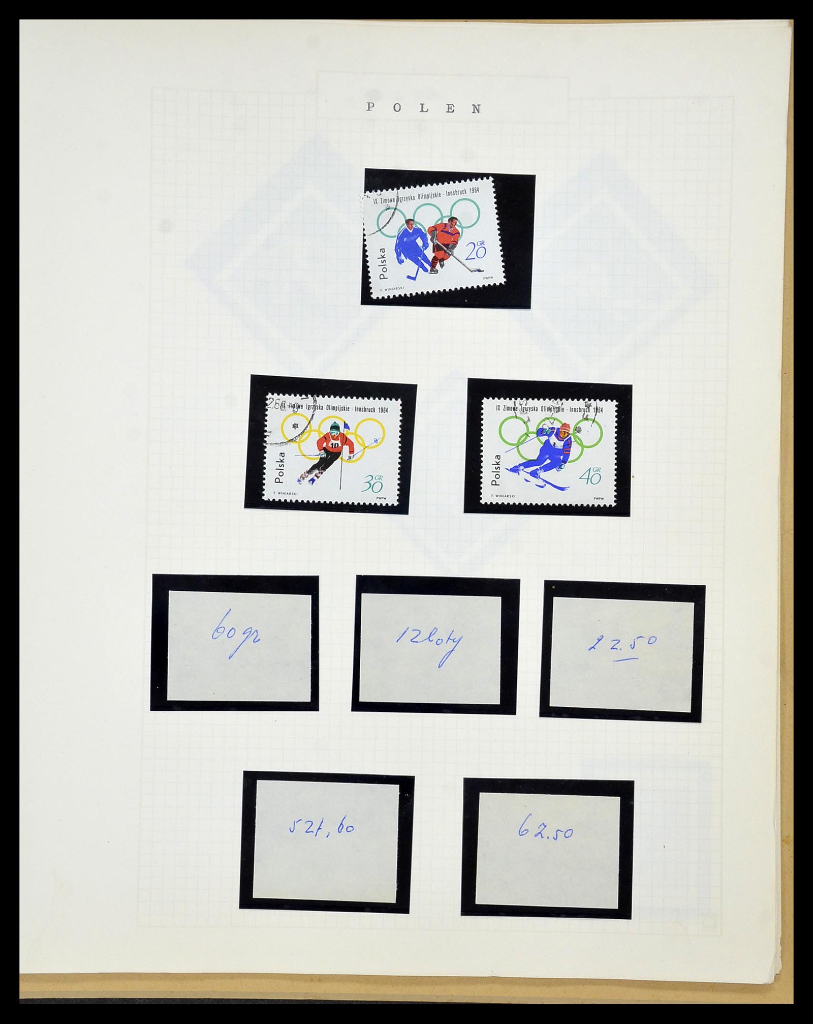 34434 045 - Postzegelverzameling 34434 Olympische Spelen 1920-1976.