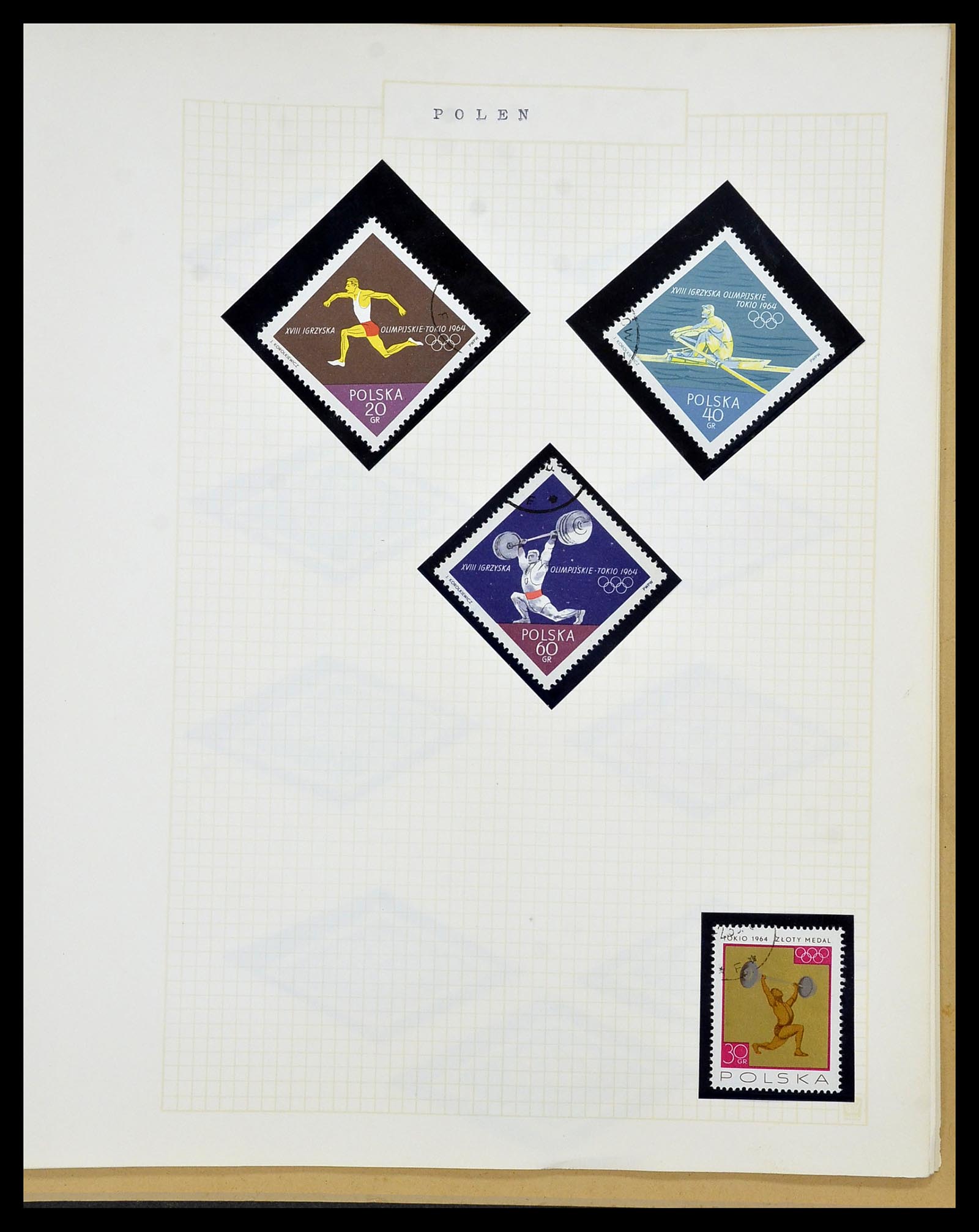 34434 046 - Postzegelverzameling 34434 Olympische Spelen 1920-1976.