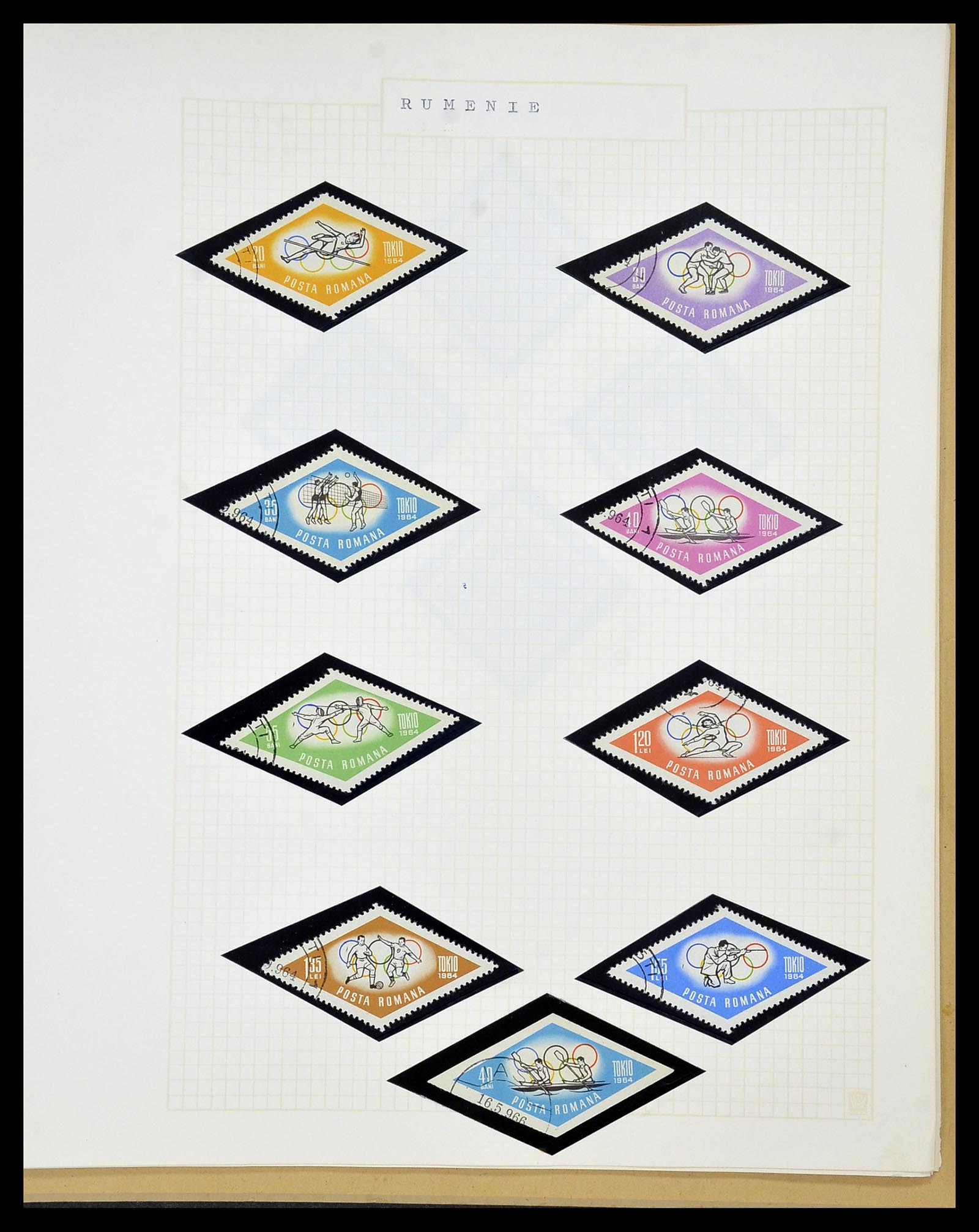 34434 047 - Postzegelverzameling 34434 Olympische Spelen 1920-1976.