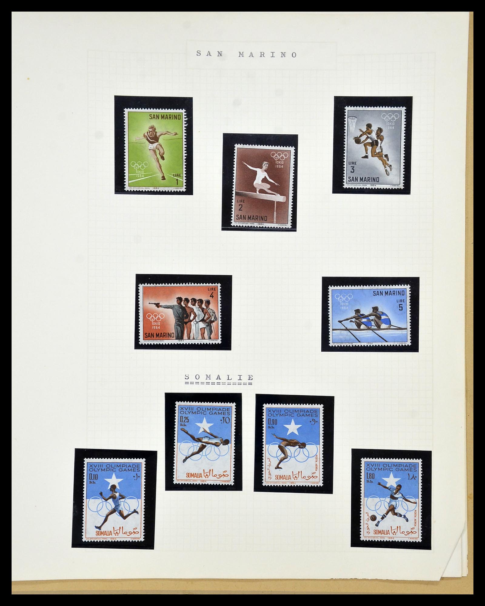 34434 050 - Postzegelverzameling 34434 Olympische Spelen 1920-1976.