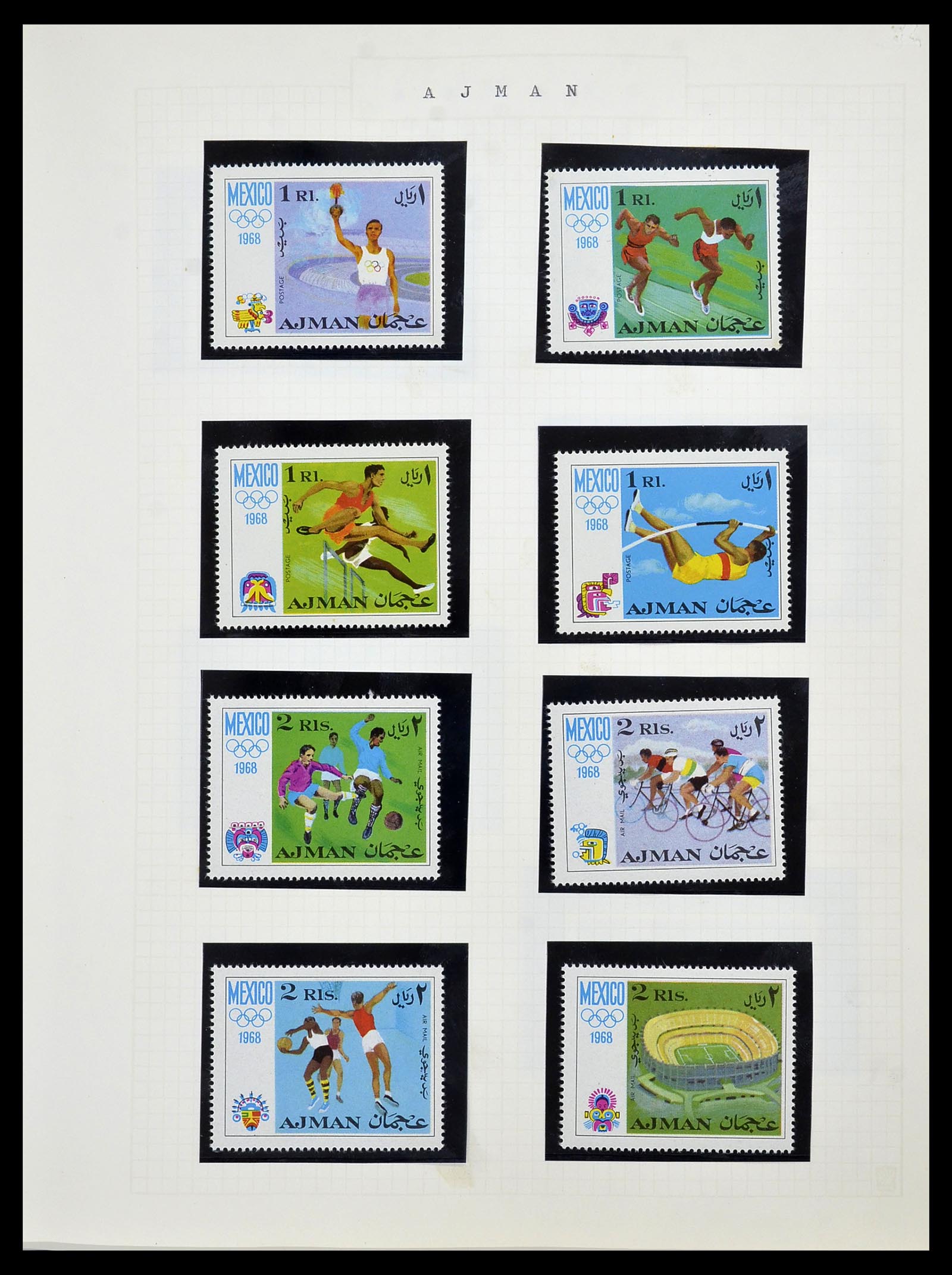 34434 055 - Postzegelverzameling 34434 Olympische Spelen 1920-1976.