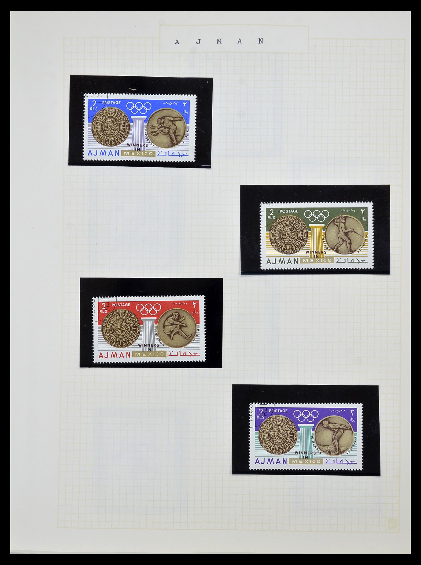 34434 056 - Postzegelverzameling 34434 Olympische Spelen 1920-1976.