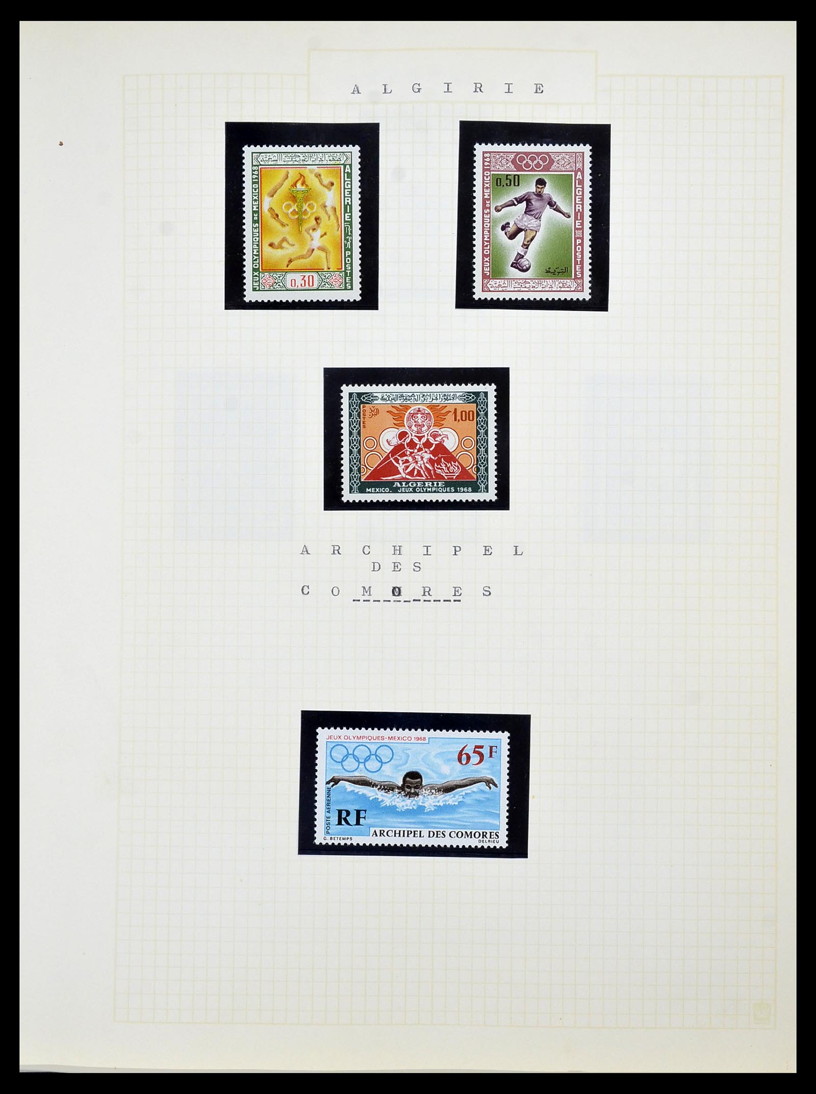 34434 058 - Postzegelverzameling 34434 Olympische Spelen 1920-1976.