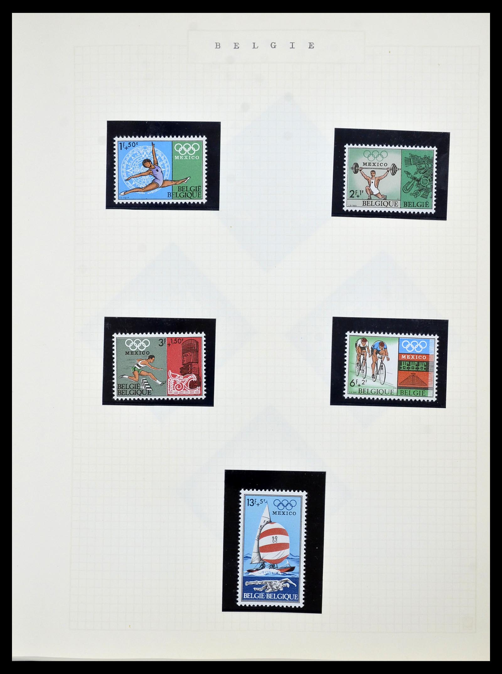 34434 061 - Postzegelverzameling 34434 Olympische Spelen 1920-1976.