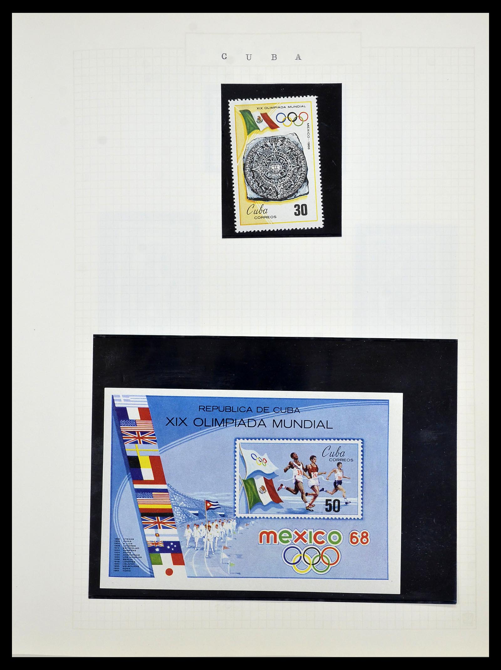 34434 067 - Postzegelverzameling 34434 Olympische Spelen 1920-1976.
