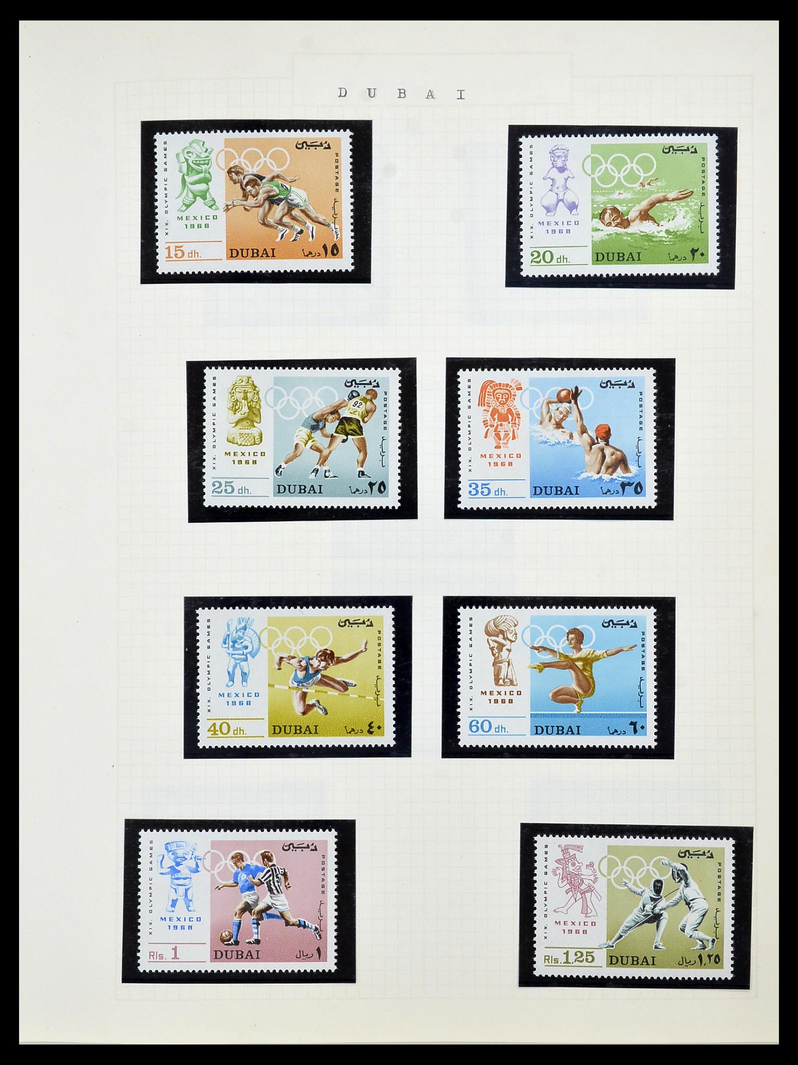 34434 072 - Postzegelverzameling 34434 Olympische Spelen 1920-1976.