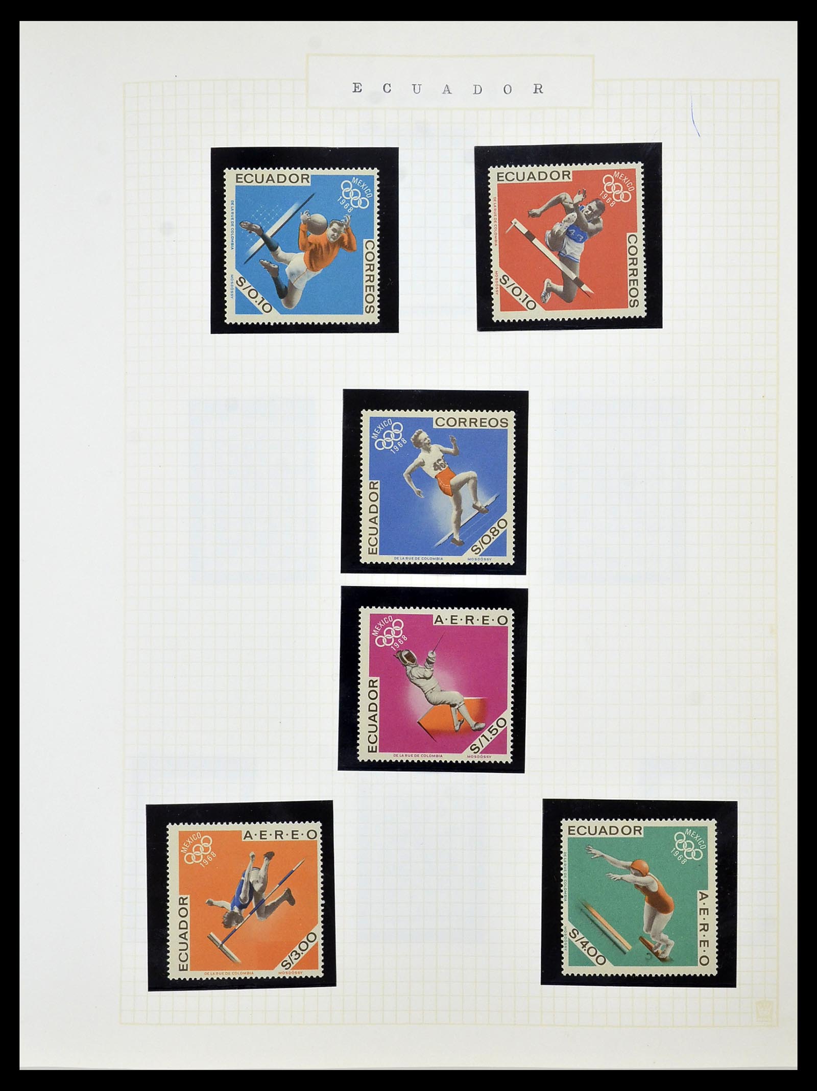 34434 073 - Postzegelverzameling 34434 Olympische Spelen 1920-1976.