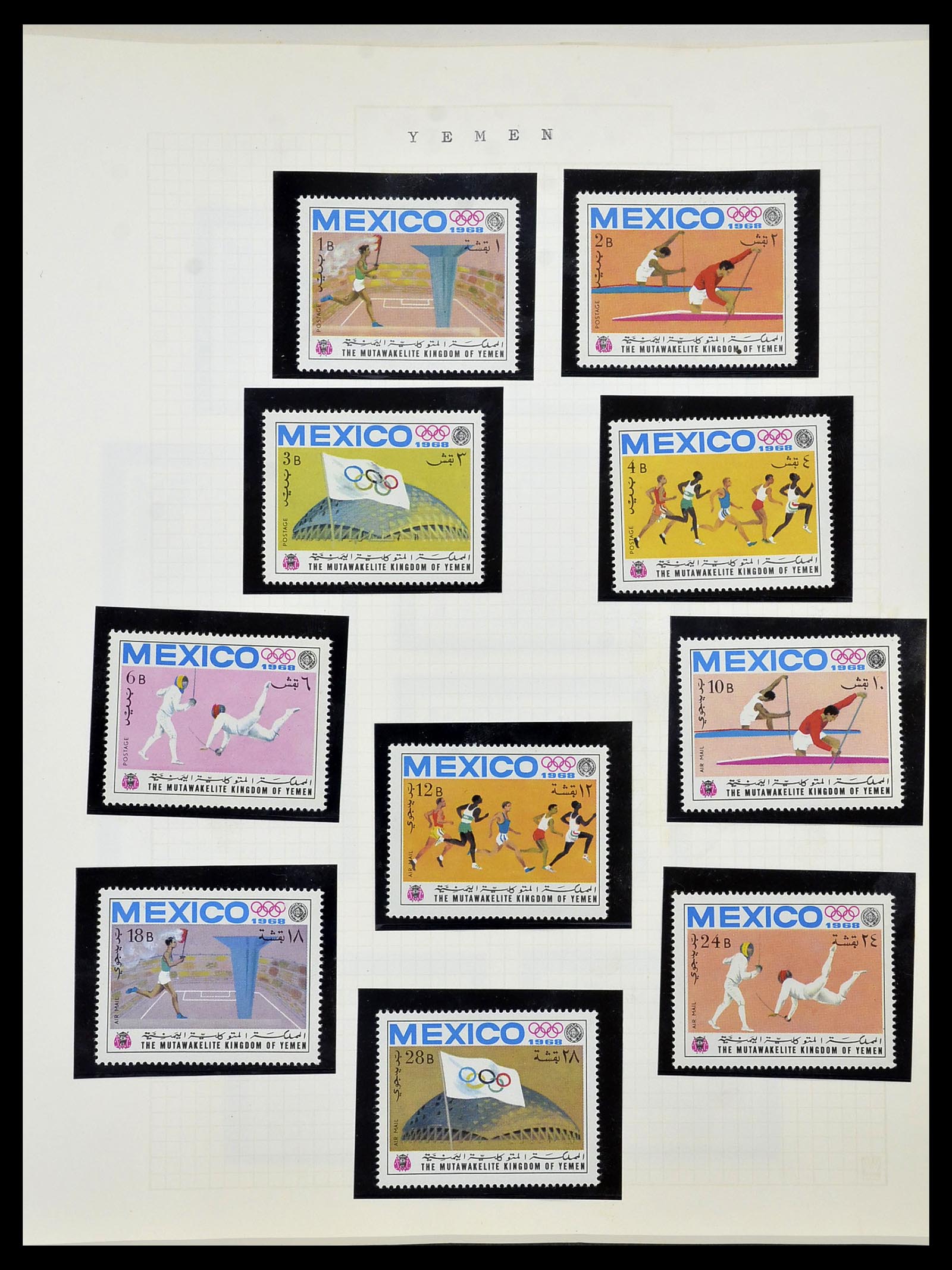 34434 148 - Postzegelverzameling 34434 Olympische Spelen 1920-1976.