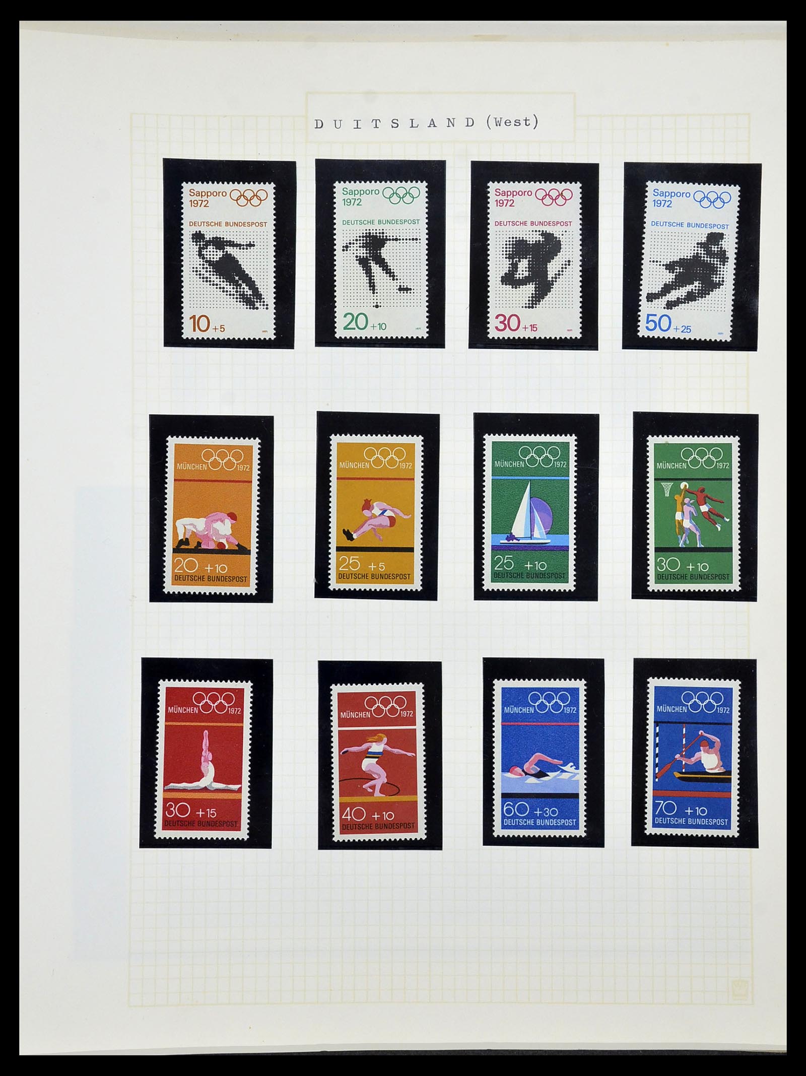 34434 158 - Postzegelverzameling 34434 Olympische Spelen 1920-1976.