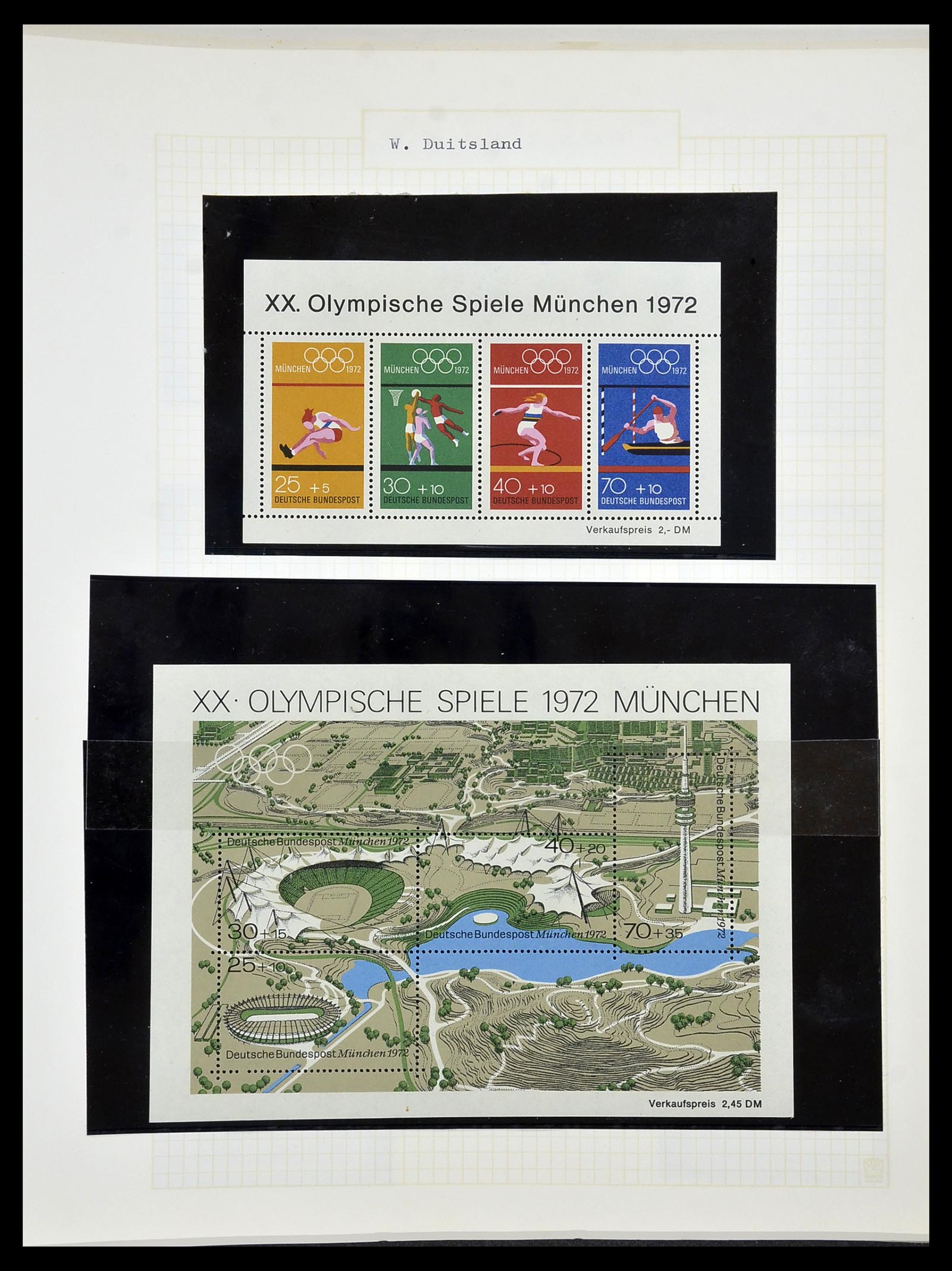 34434 159 - Postzegelverzameling 34434 Olympische Spelen 1920-1976.