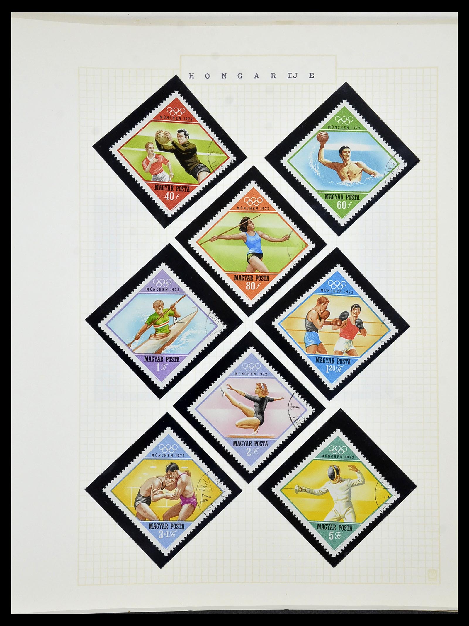 34434 163 - Postzegelverzameling 34434 Olympische Spelen 1920-1976.
