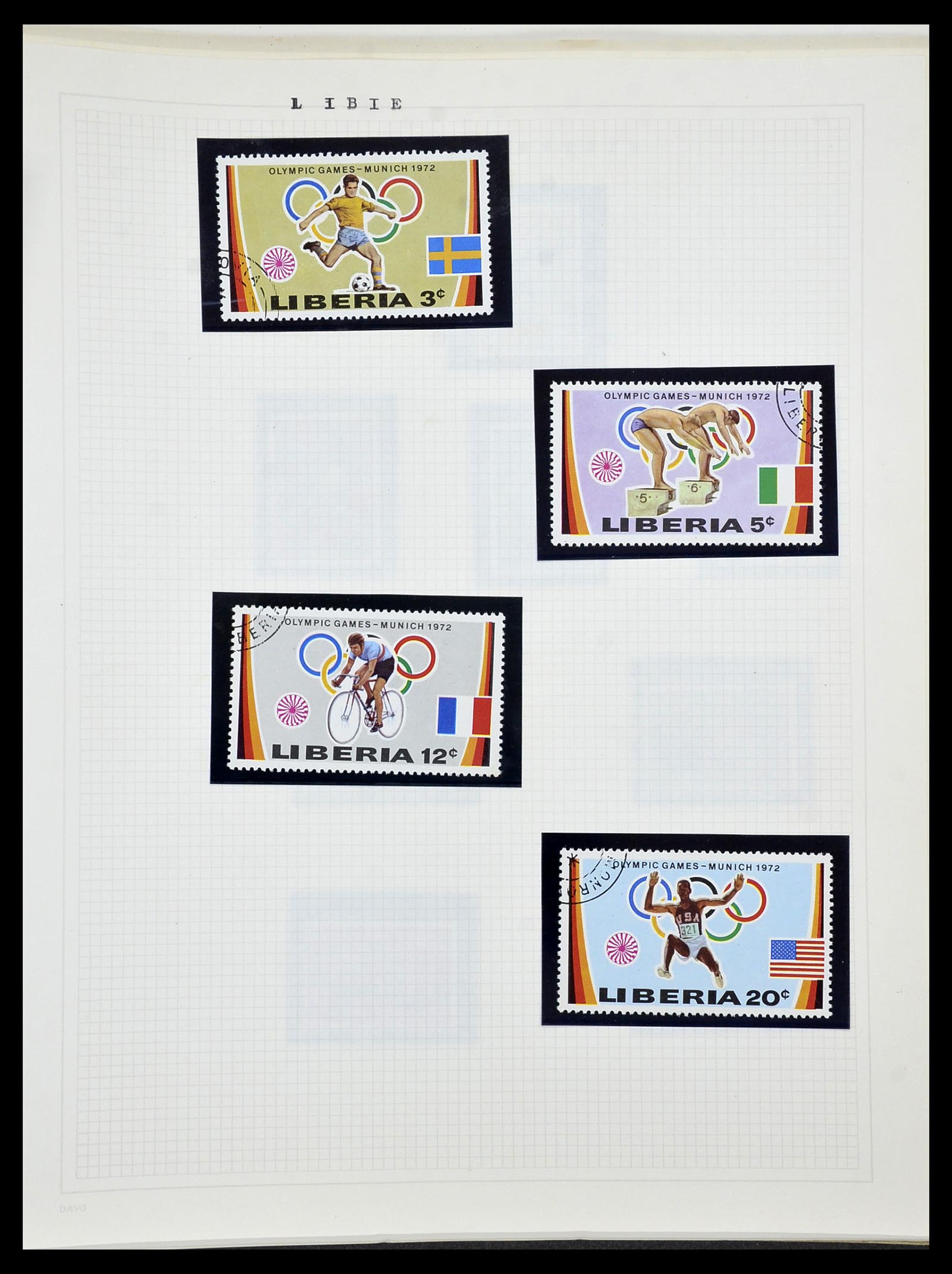 34434 166 - Postzegelverzameling 34434 Olympische Spelen 1920-1976.