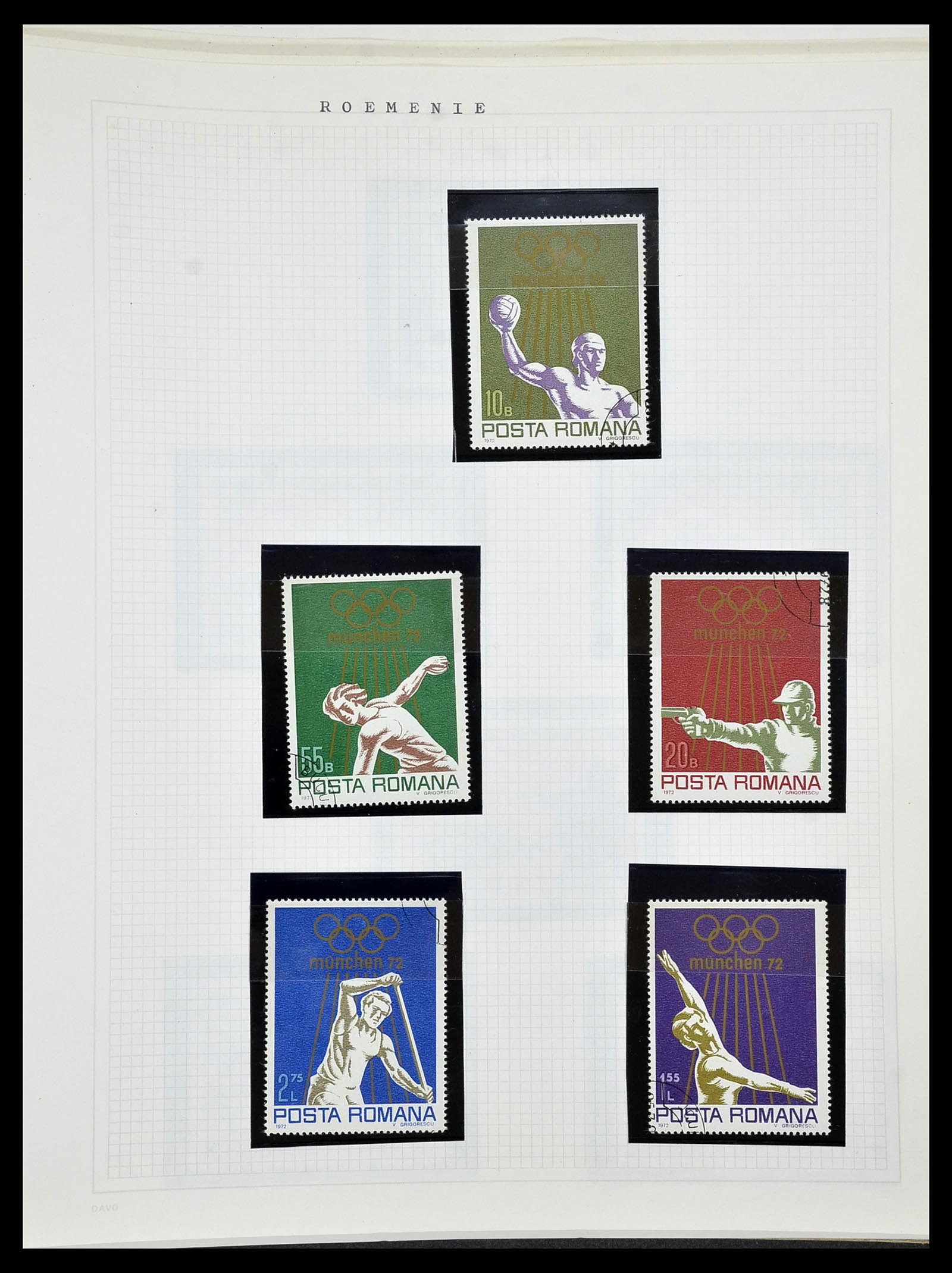 34434 173 - Postzegelverzameling 34434 Olympische Spelen 1920-1976.