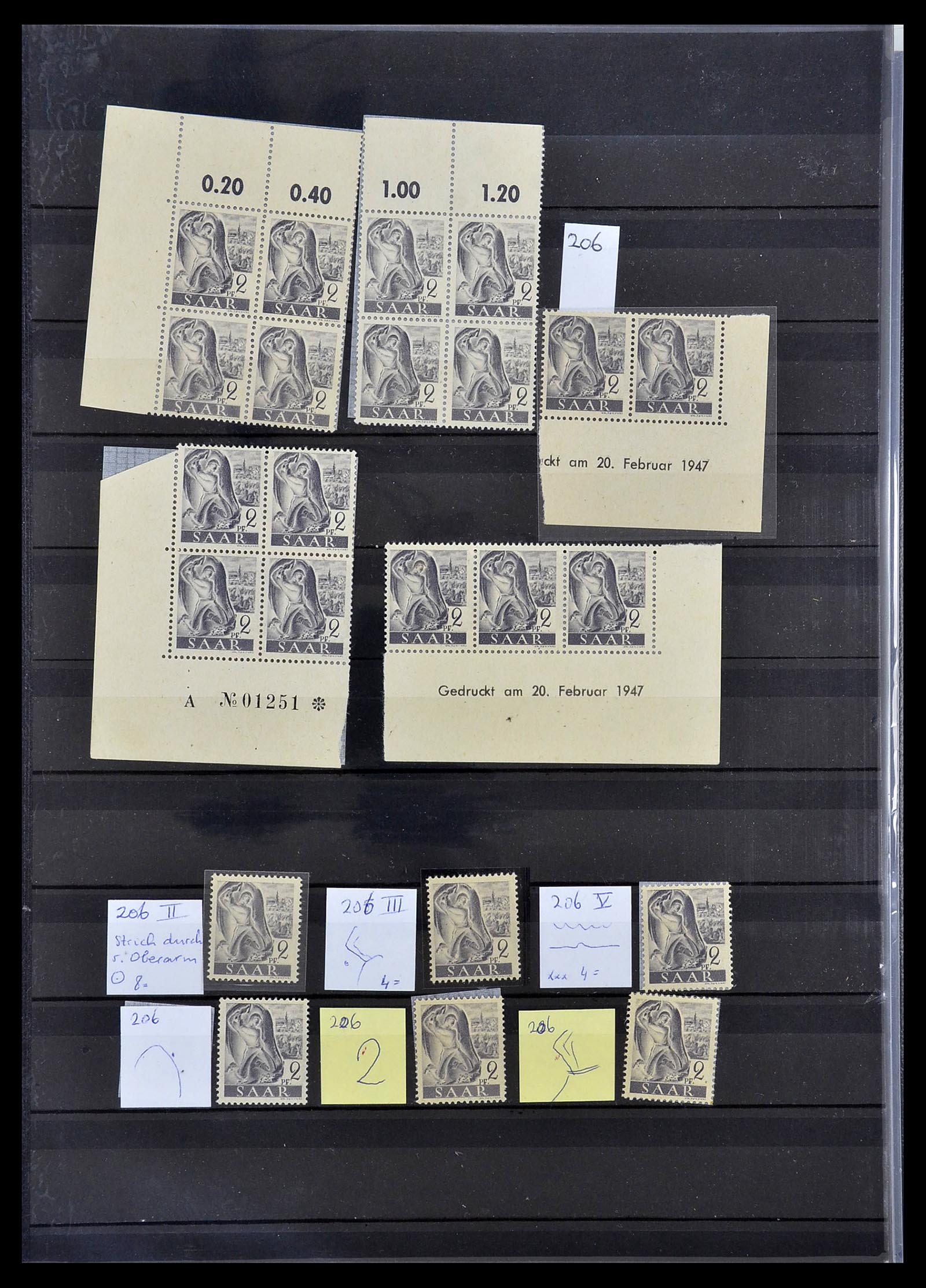 34435 001 - Postzegelverzameling 34435 Saar 1947-1959.