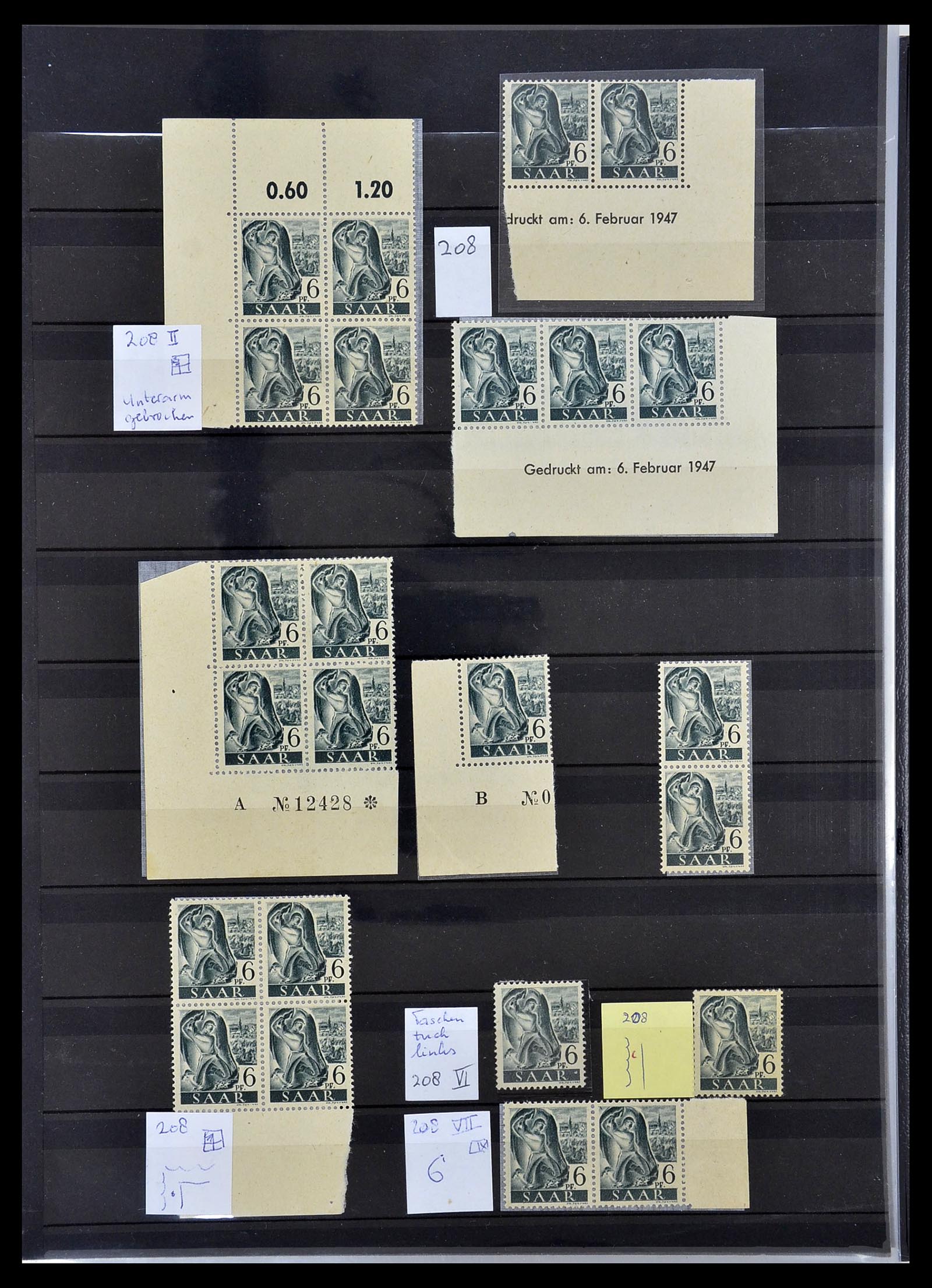 34435 003 - Postzegelverzameling 34435 Saar 1947-1959.