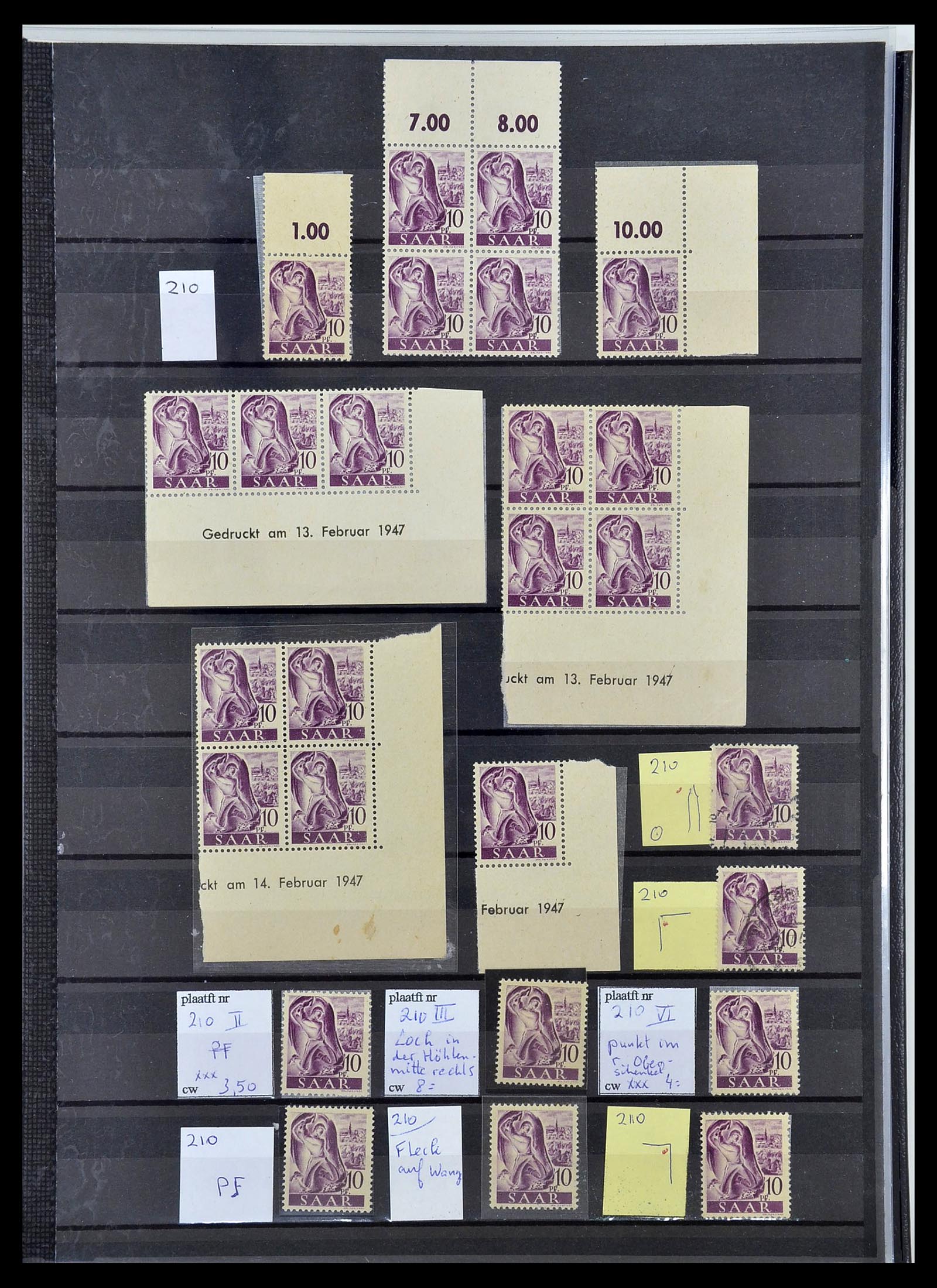 34435 006 - Postzegelverzameling 34435 Saar 1947-1959.
