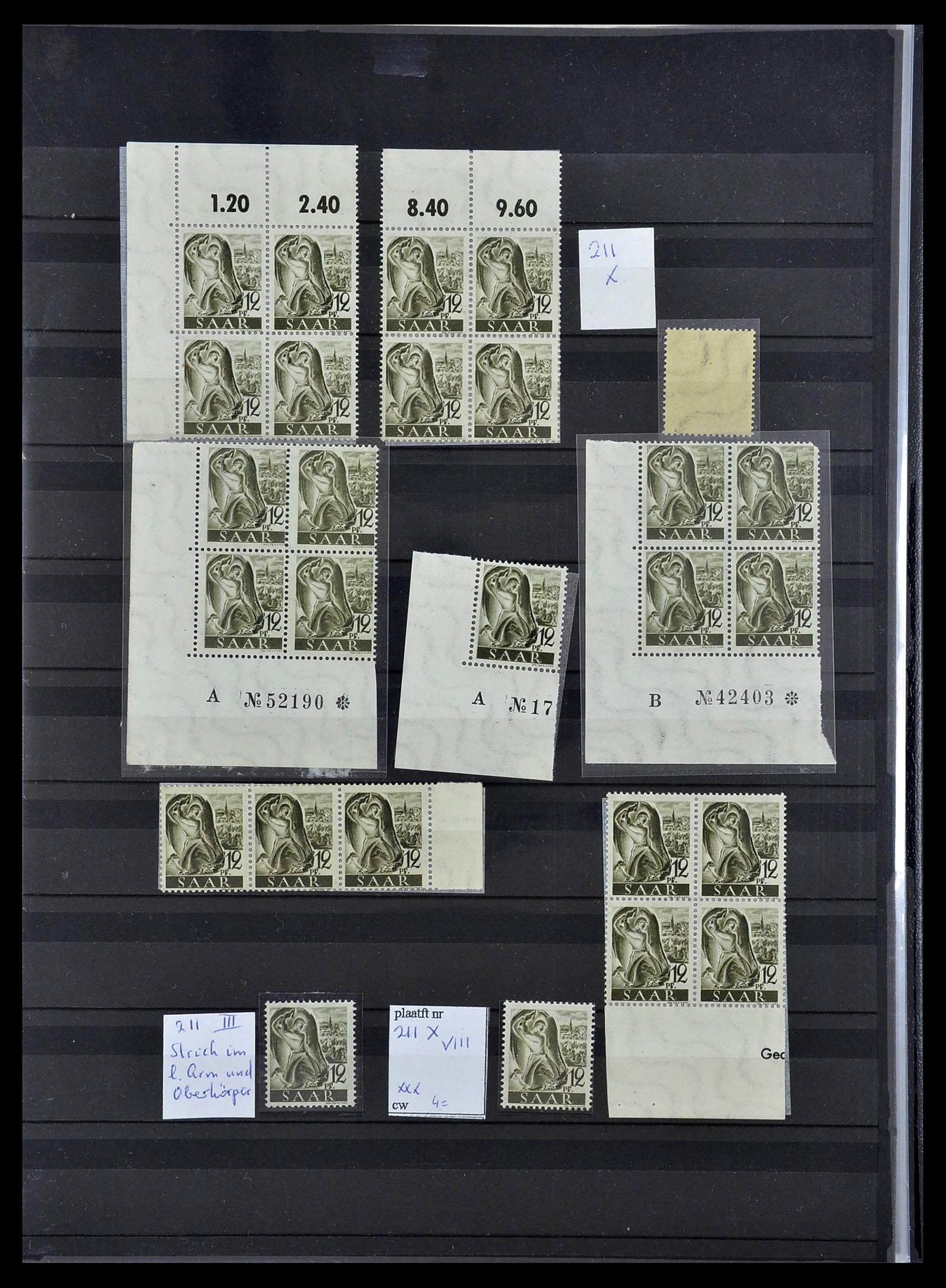 34435 007 - Postzegelverzameling 34435 Saar 1947-1959.