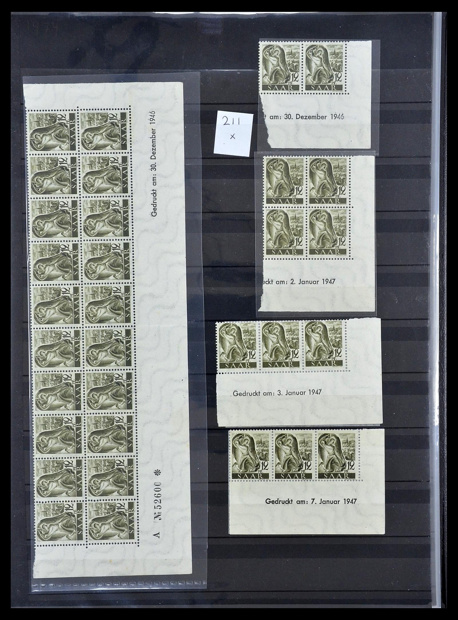 34435 008 - Postzegelverzameling 34435 Saar 1947-1959.