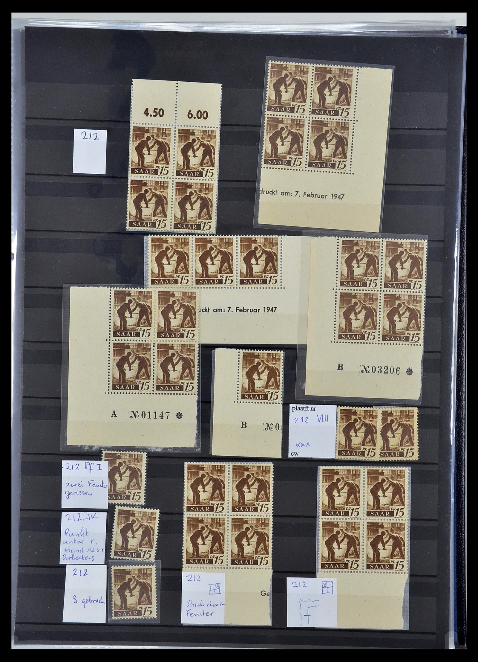 34435 010 - Postzegelverzameling 34435 Saar 1947-1959.