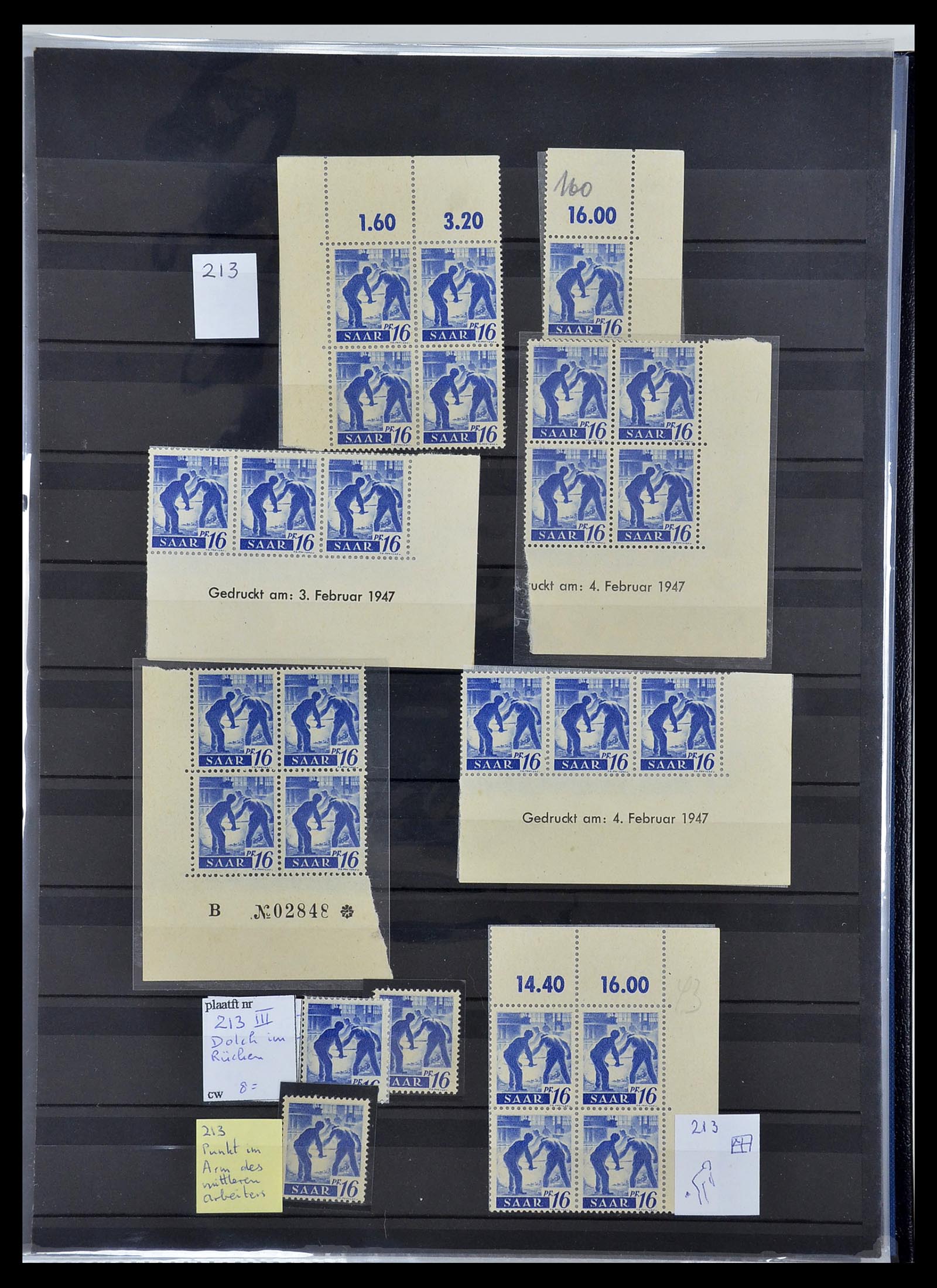 34435 011 - Postzegelverzameling 34435 Saar 1947-1959.