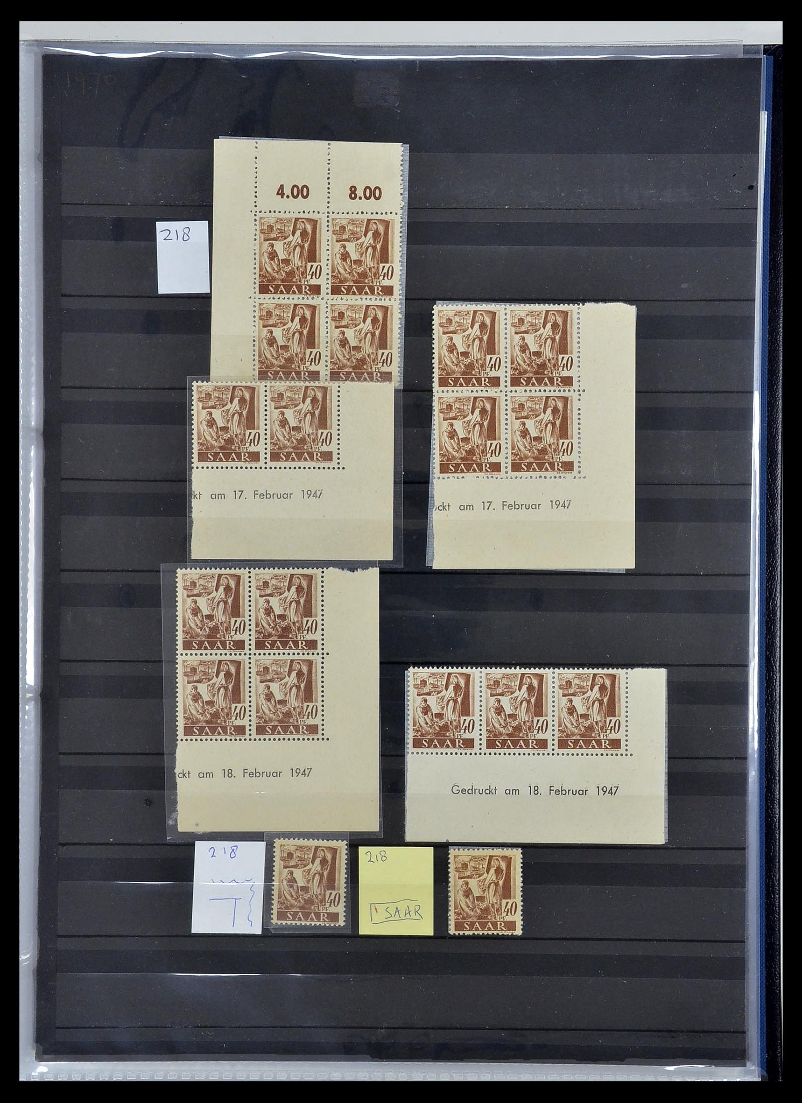34435 017 - Postzegelverzameling 34435 Saar 1947-1959.