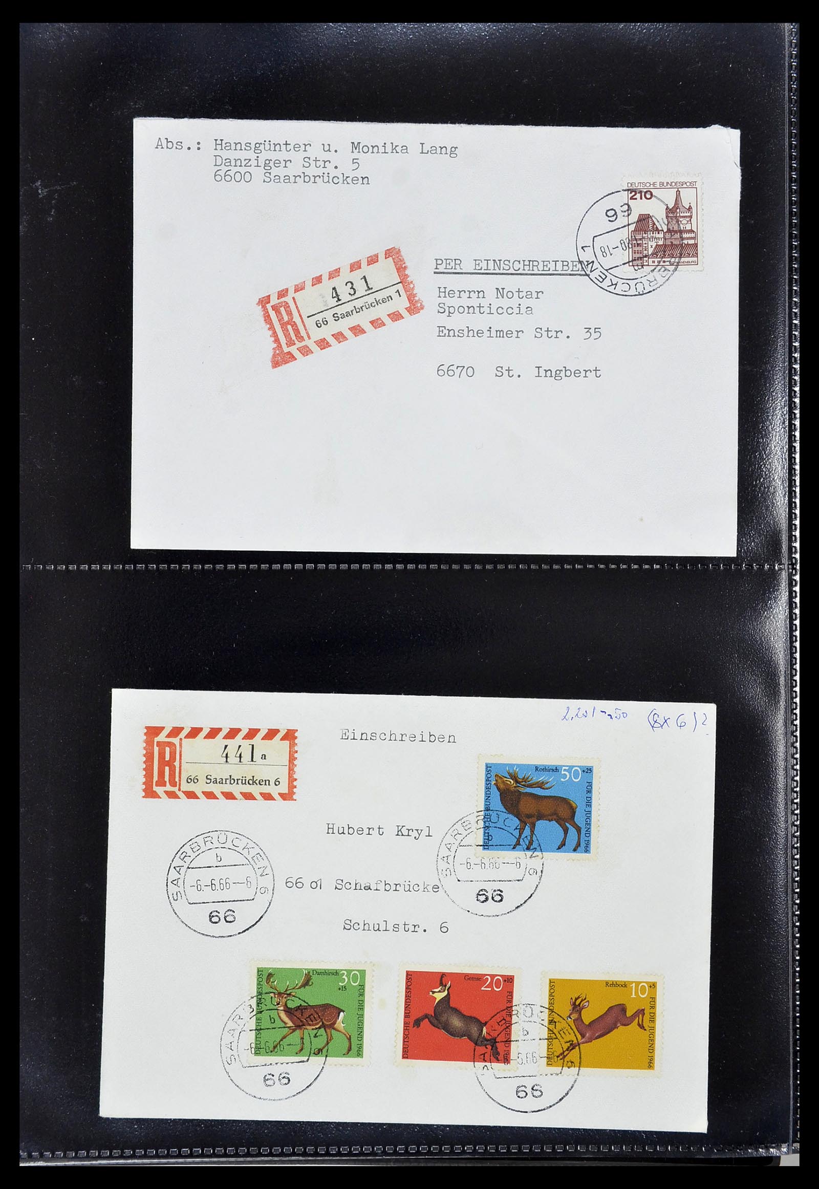 34435 253 - Stamp Collection 34435 Saar 1947-1959.