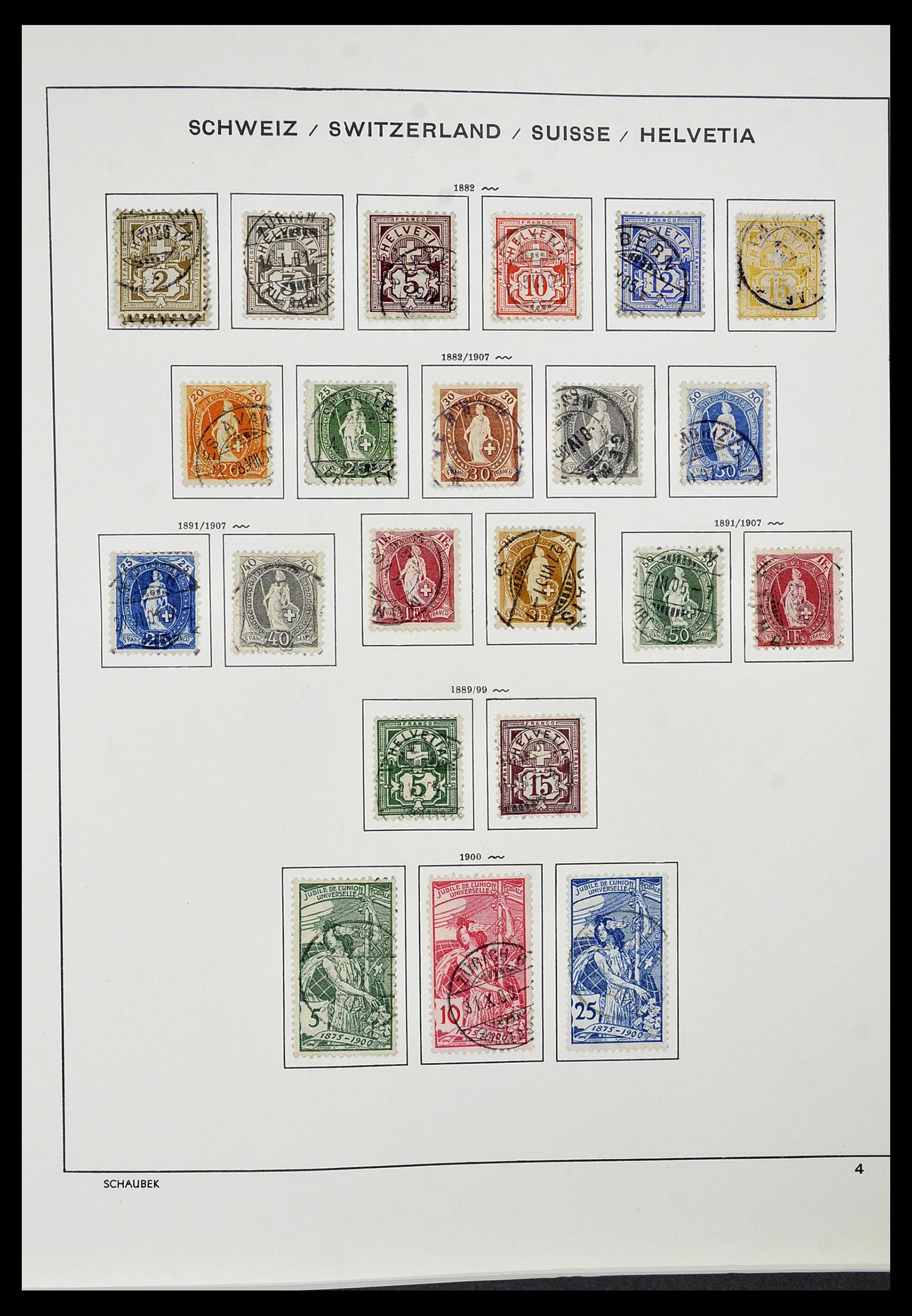 34436 003 - Stamp Collection 34436 Switzerland 1854-2016.