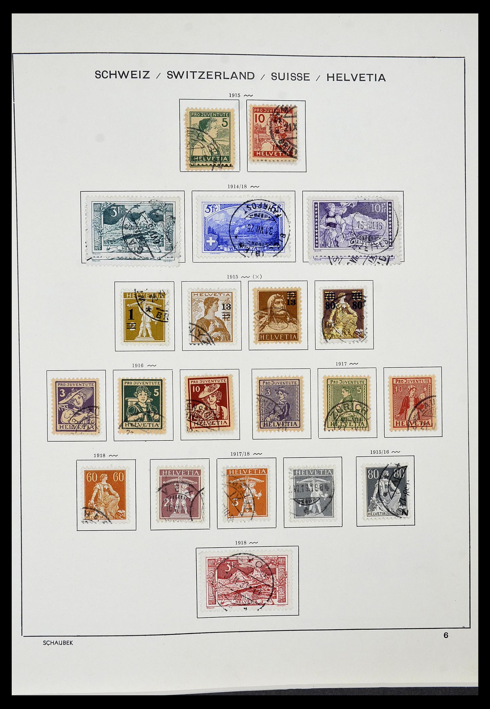 34436 006 - Stamp Collection 34436 Switzerland 1854-2016.