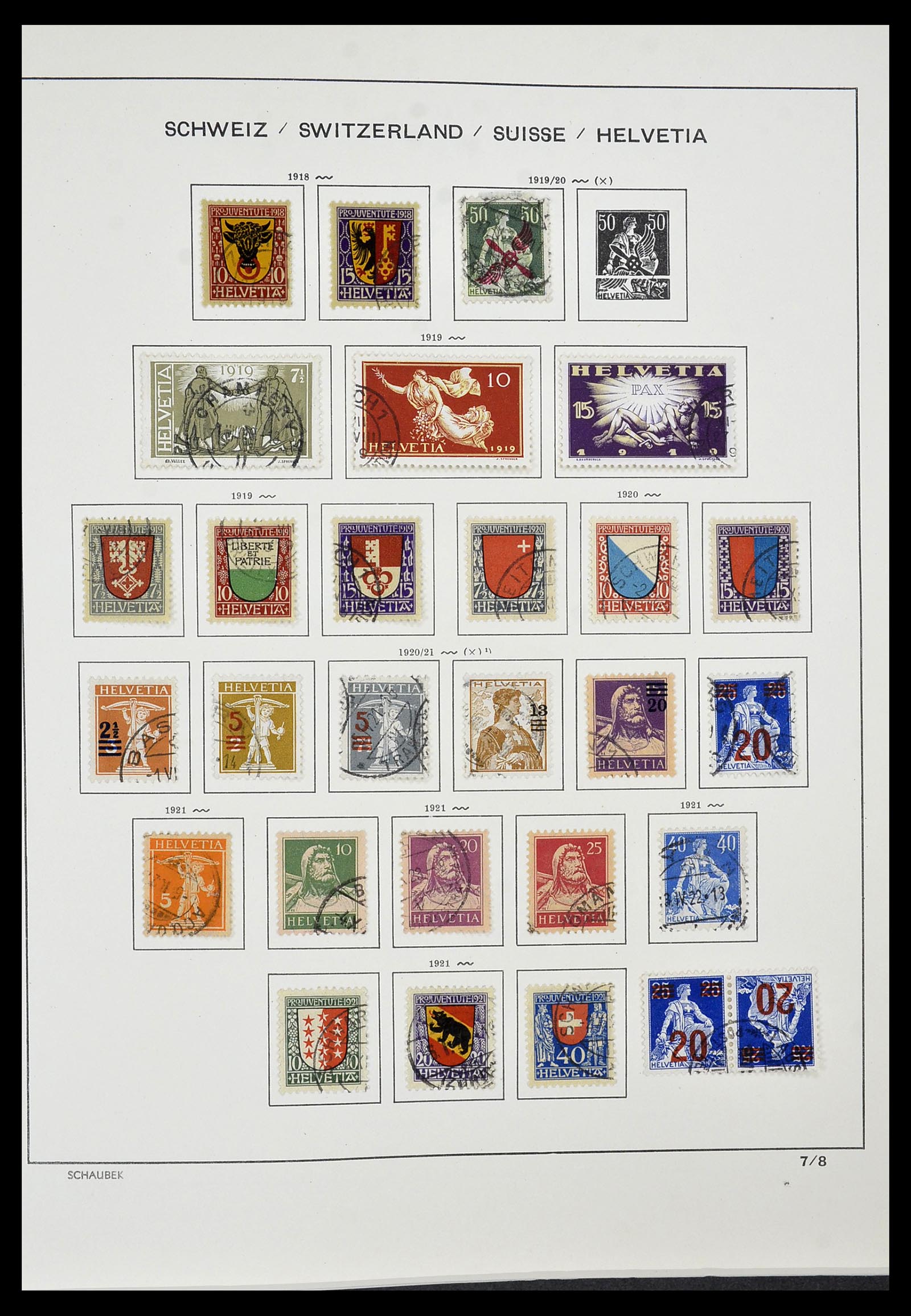 34436 007 - Postzegelverzameling 34436 Zwitserland 1854-2016.
