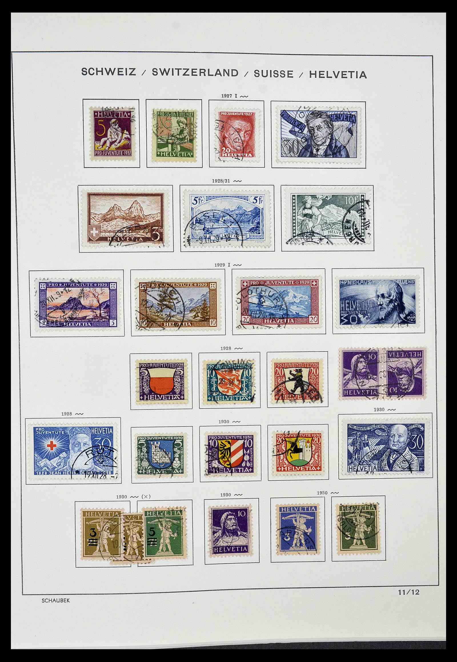 34436 010 - Postzegelverzameling 34436 Zwitserland 1854-2016.
