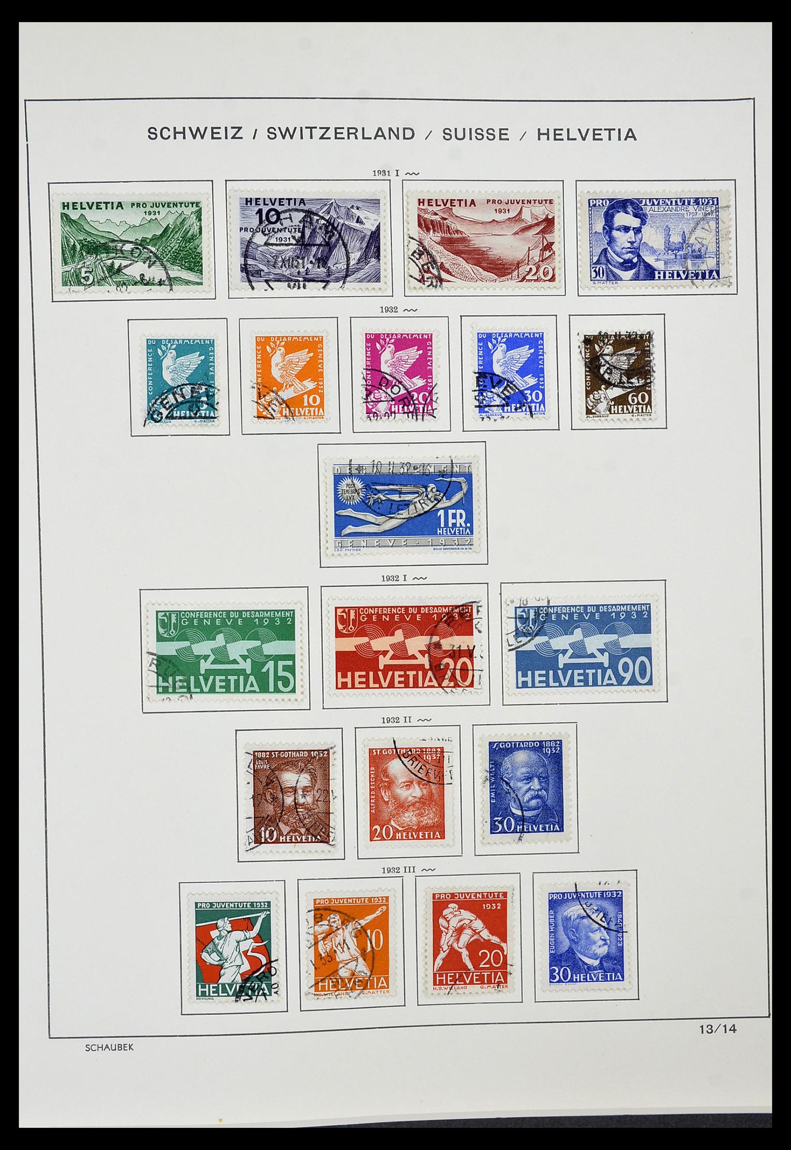 34436 011 - Stamp Collection 34436 Switzerland 1854-2016.