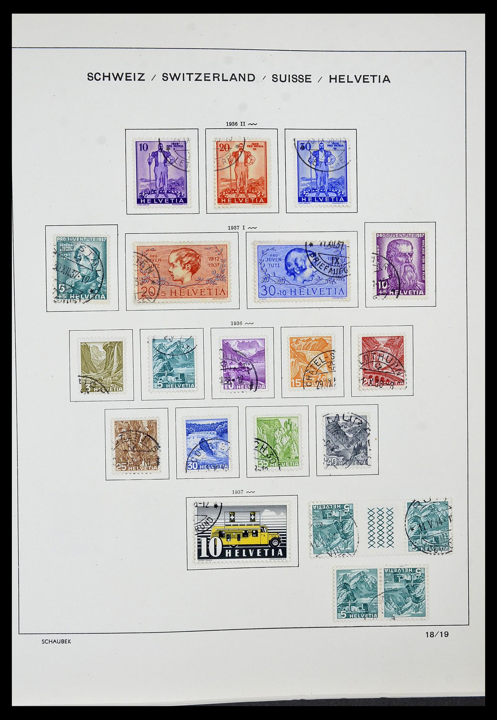 34436 015 - Stamp Collection 34436 Switzerland 1854-2016.