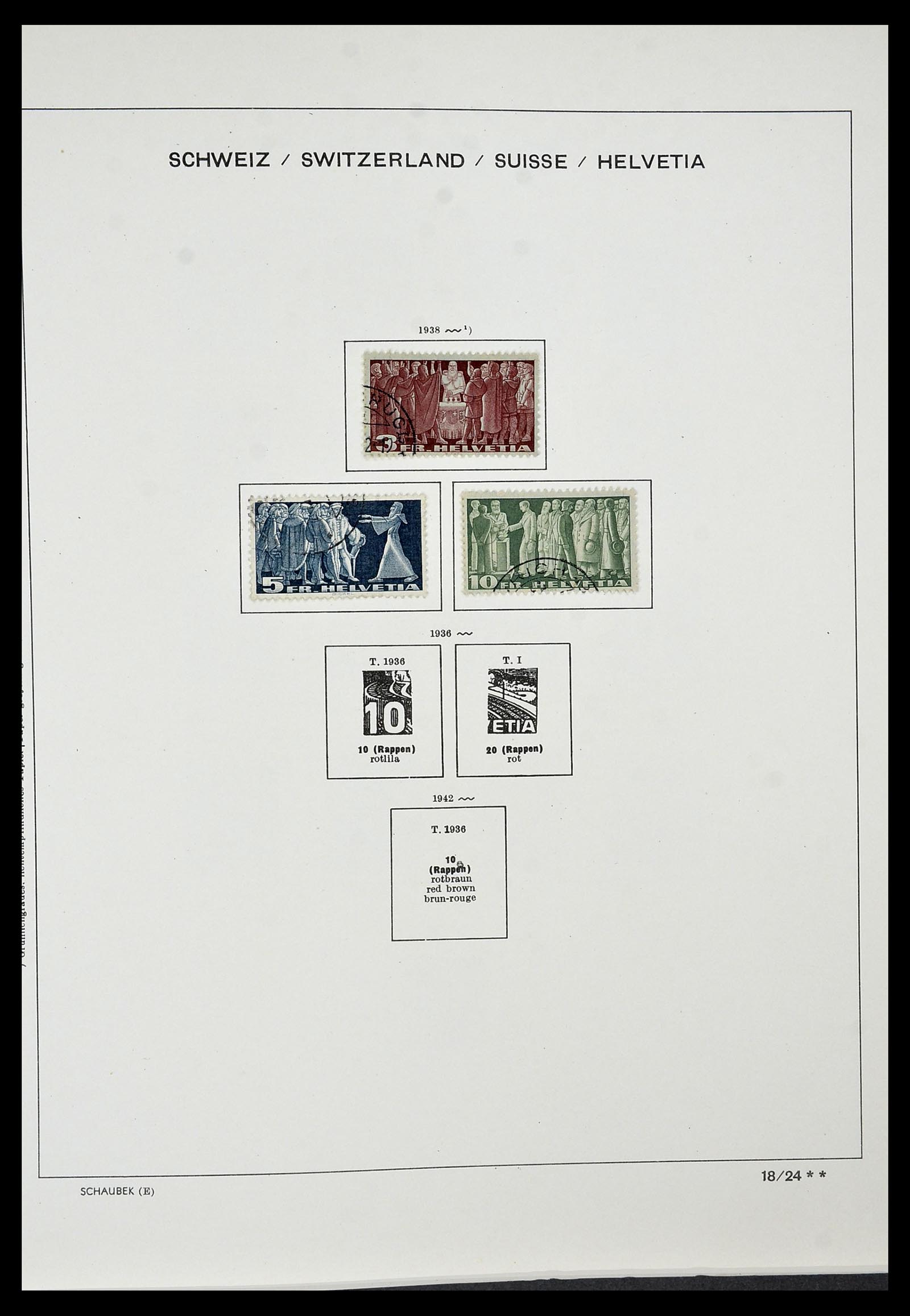 34436 018 - Postzegelverzameling 34436 Zwitserland 1854-2016.