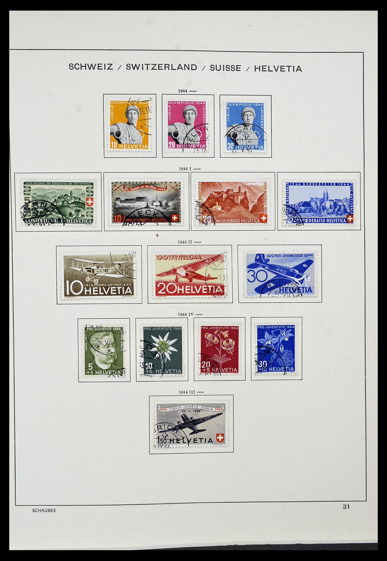 34436 024 - Stamp Collection 34436 Switzerland 1854-2016.