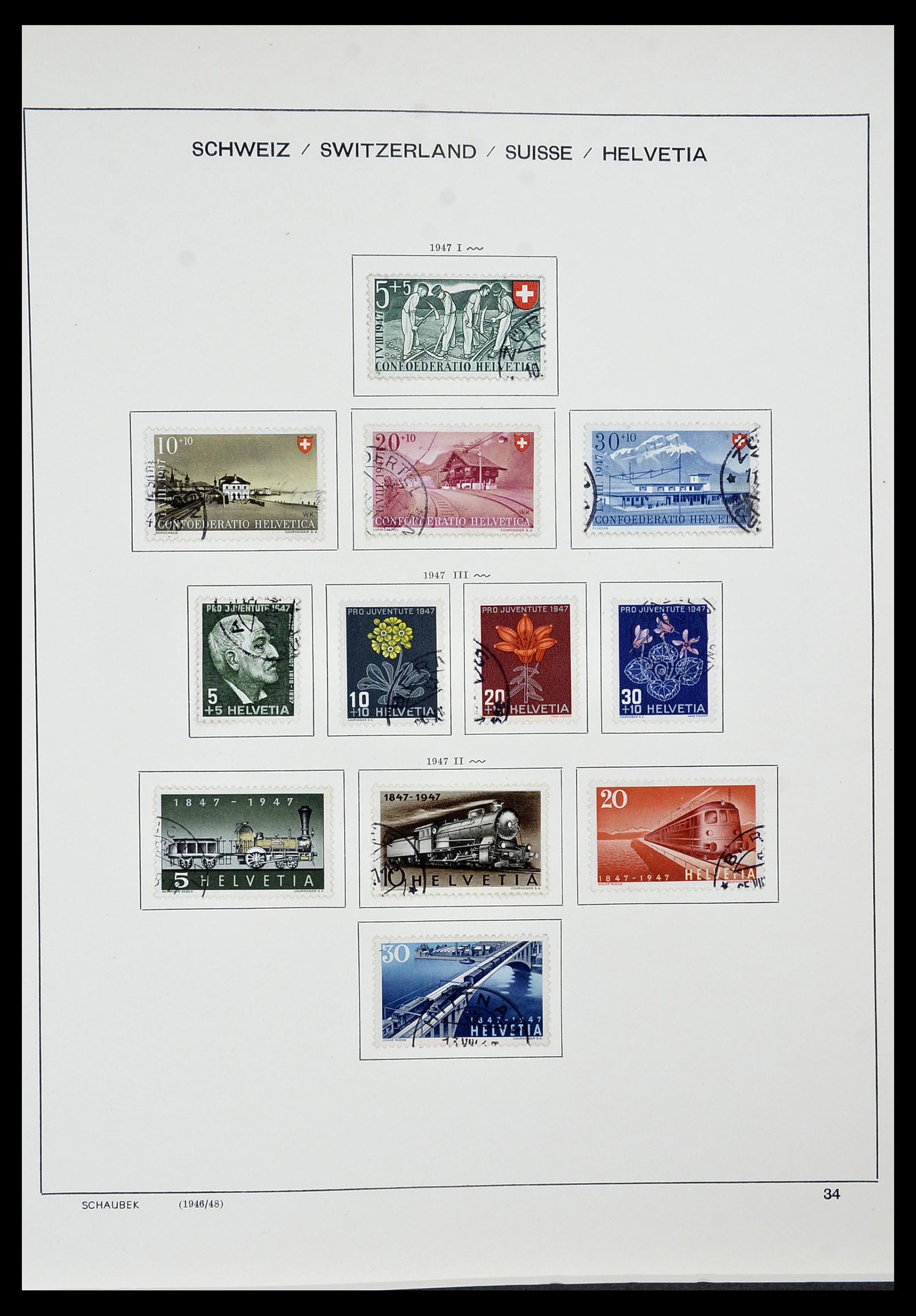 34436 028 - Stamp Collection 34436 Switzerland 1854-2016.