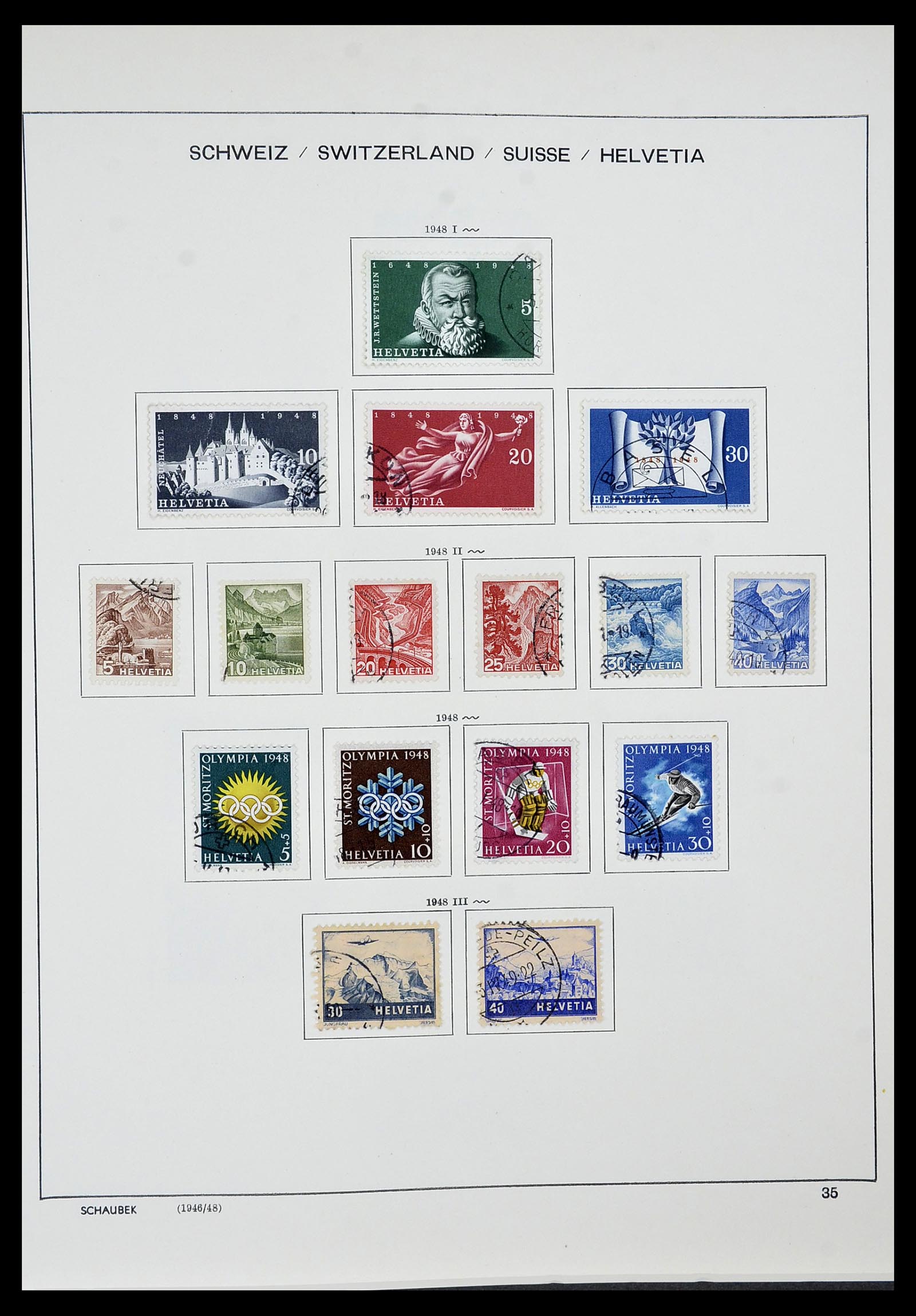 34436 029 - Stamp Collection 34436 Switzerland 1854-2016.