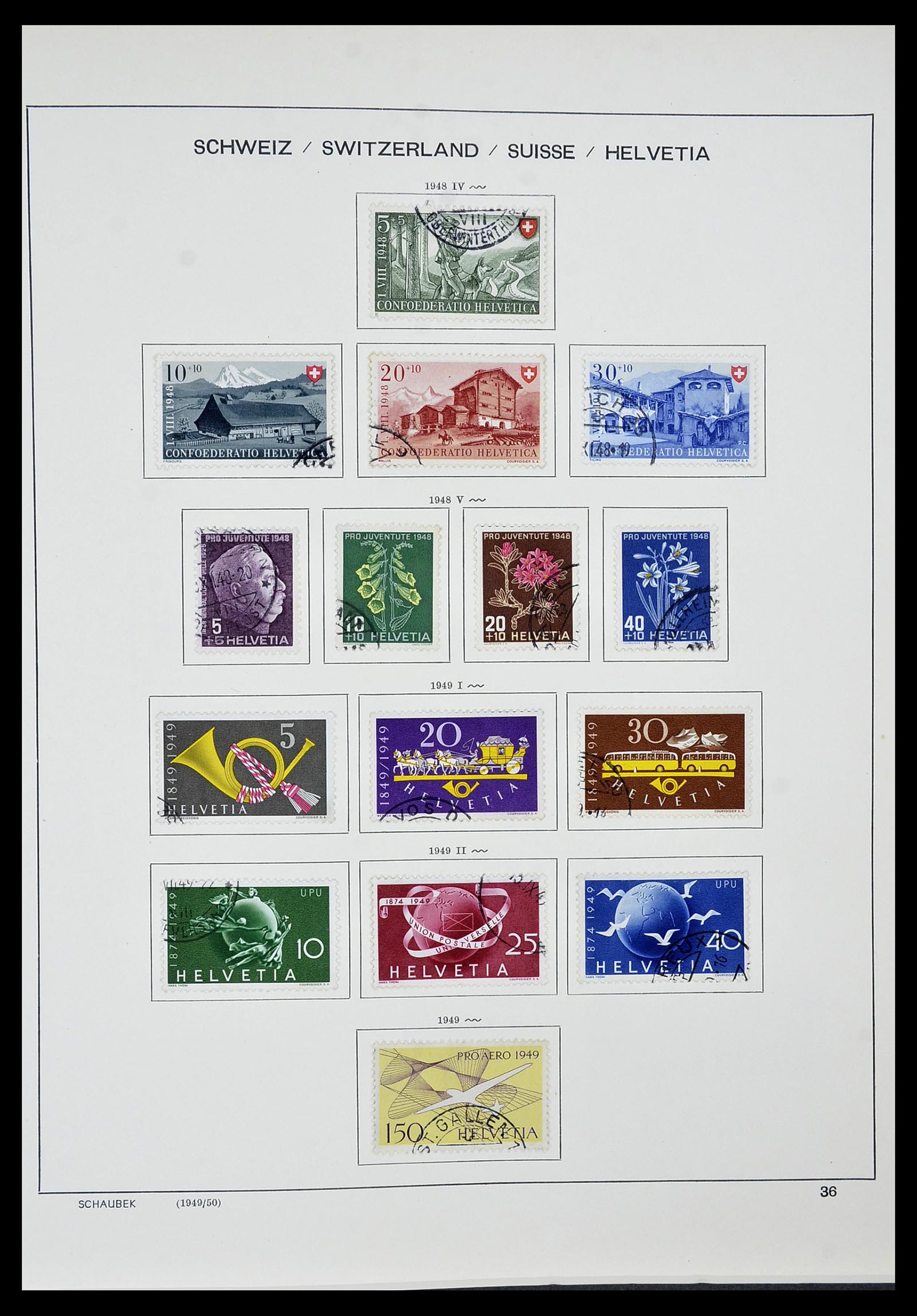 34436 030 - Stamp Collection 34436 Switzerland 1854-2016.