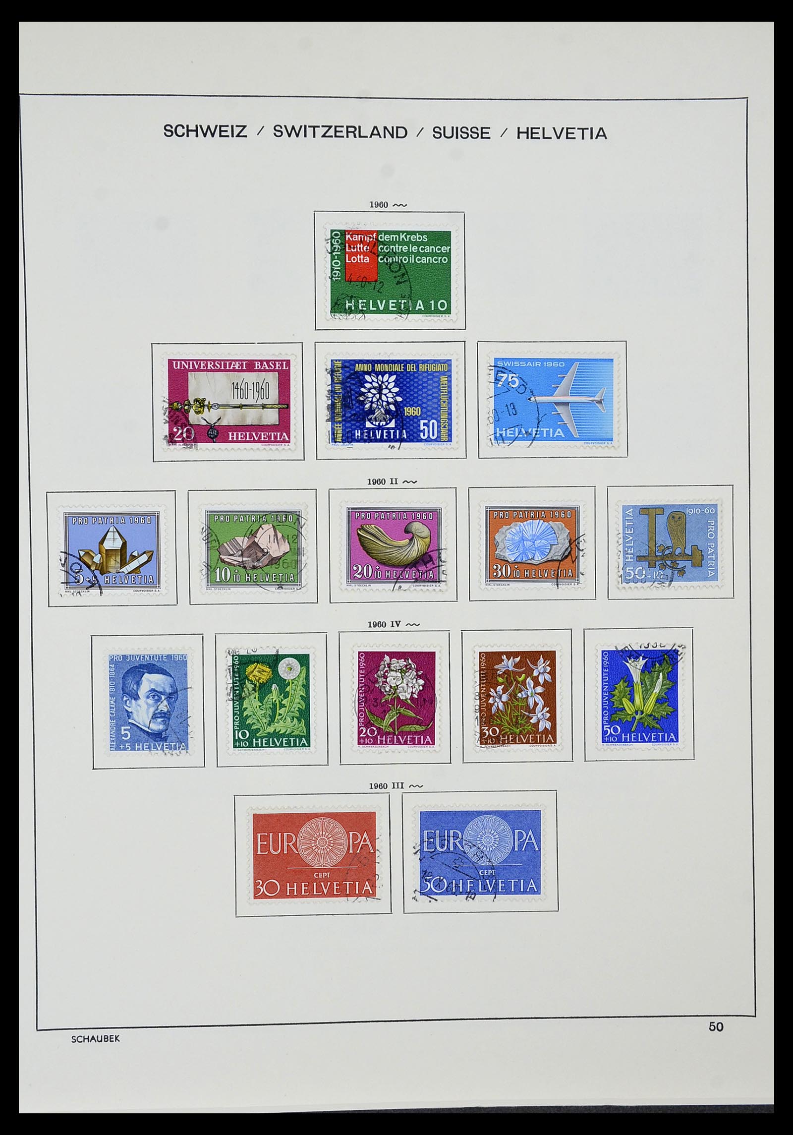 34436 044 - Stamp Collection 34436 Switzerland 1854-2016.
