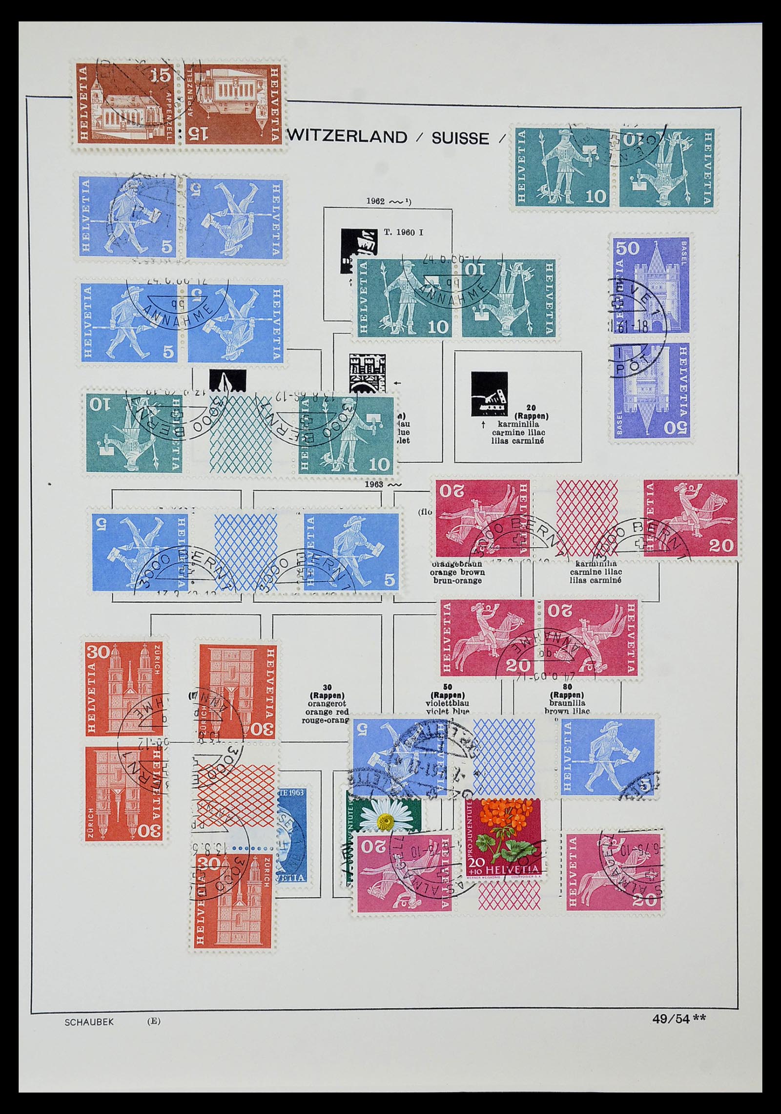 34436 050 - Stamp Collection 34436 Switzerland 1854-2016.
