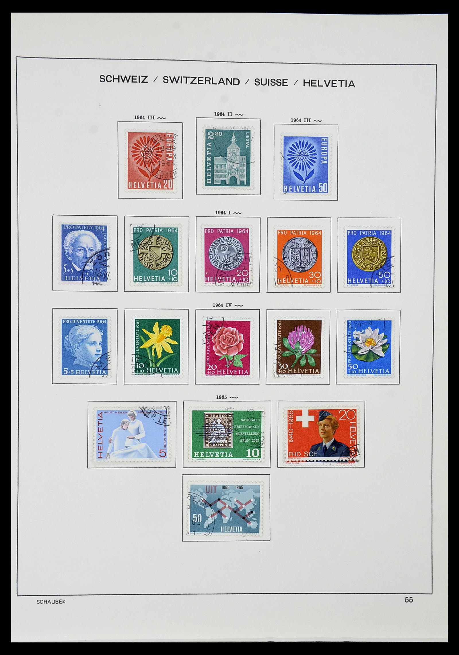 34436 051 - Stamp Collection 34436 Switzerland 1854-2016.