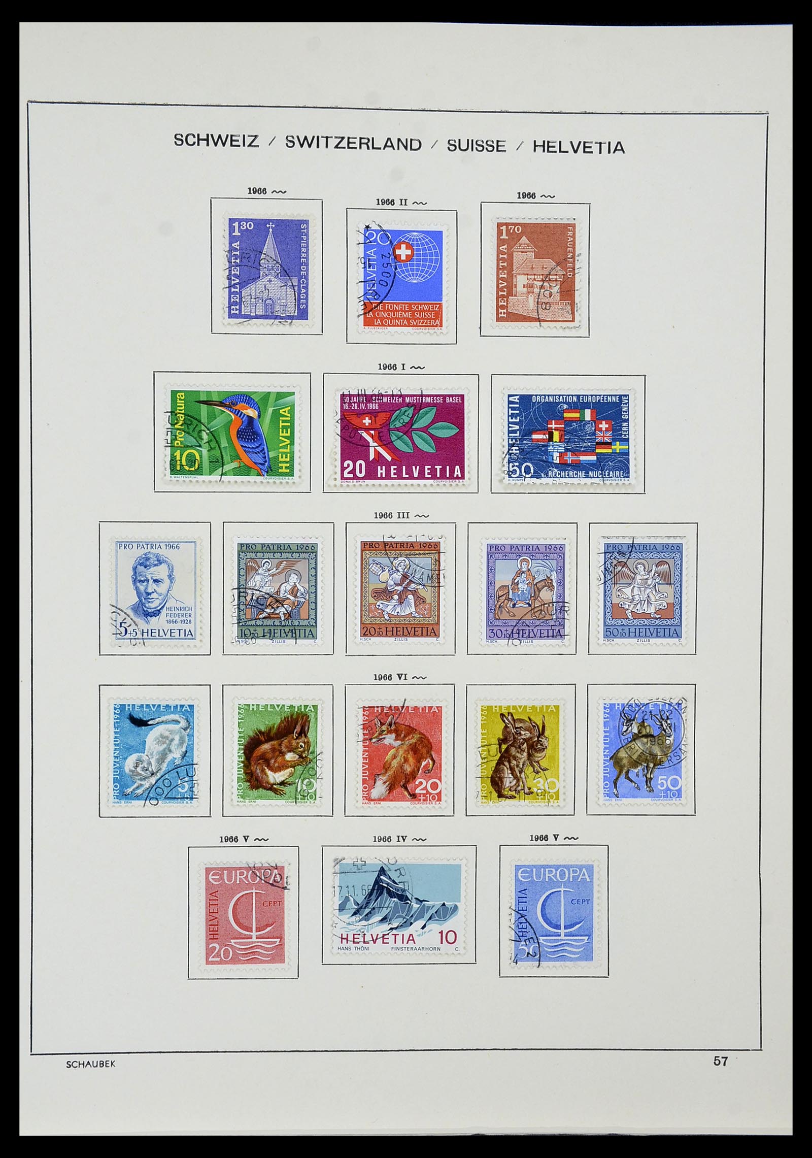 34436 053 - Stamp Collection 34436 Switzerland 1854-2016.