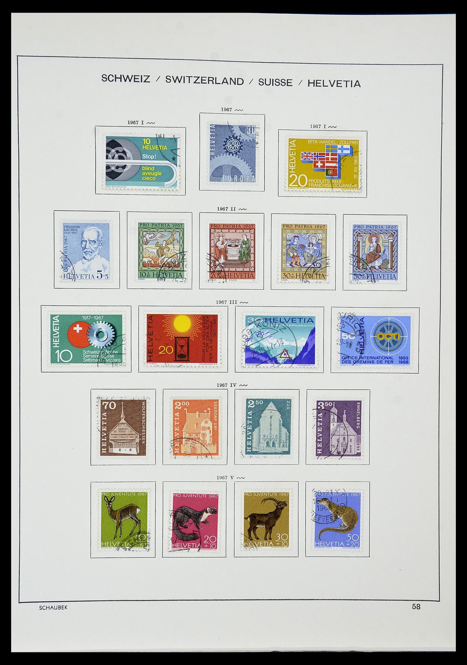 34436 054 - Stamp Collection 34436 Switzerland 1854-2016.
