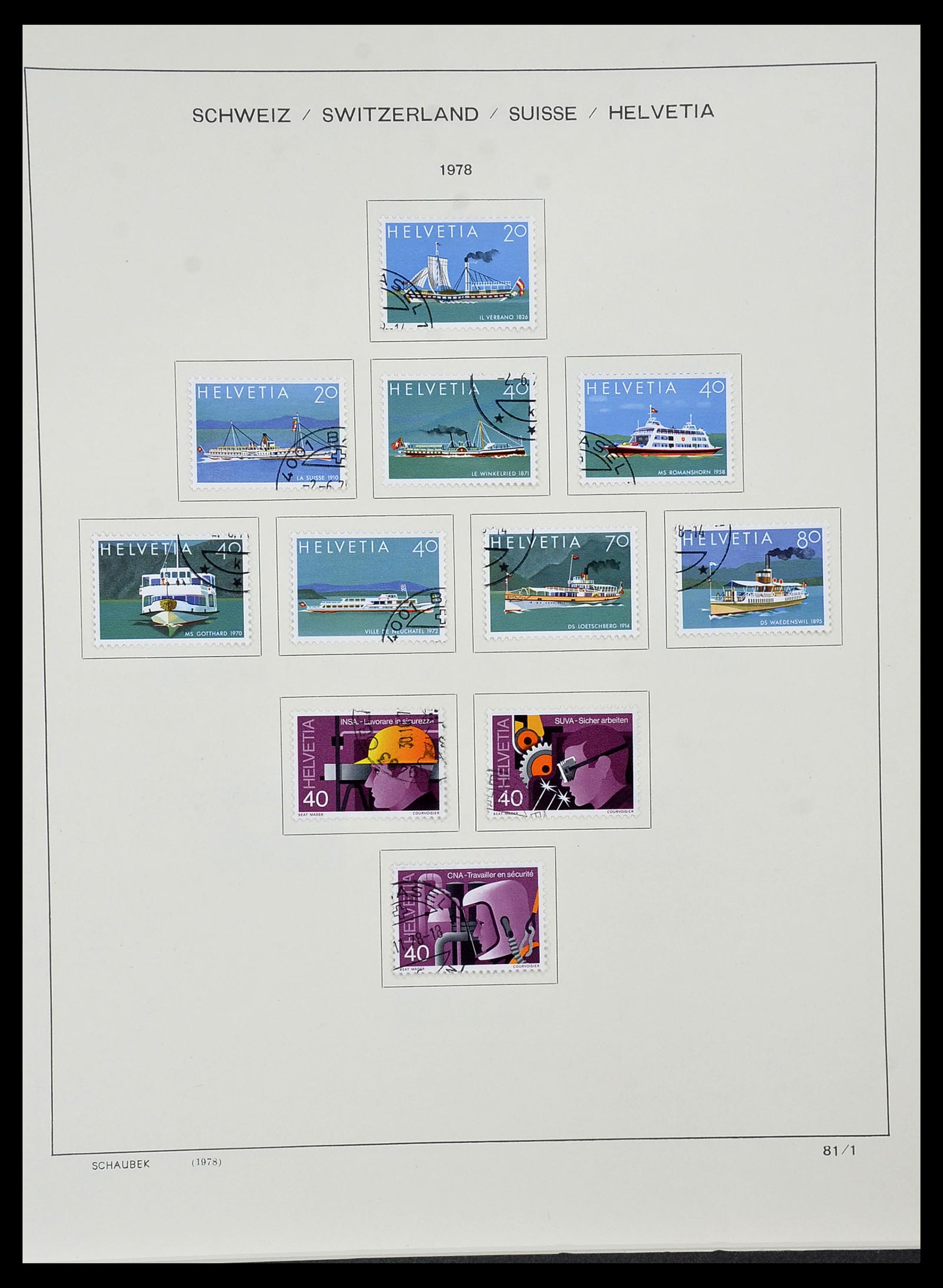 34436 083 - Stamp Collection 34436 Switzerland 1854-2016.