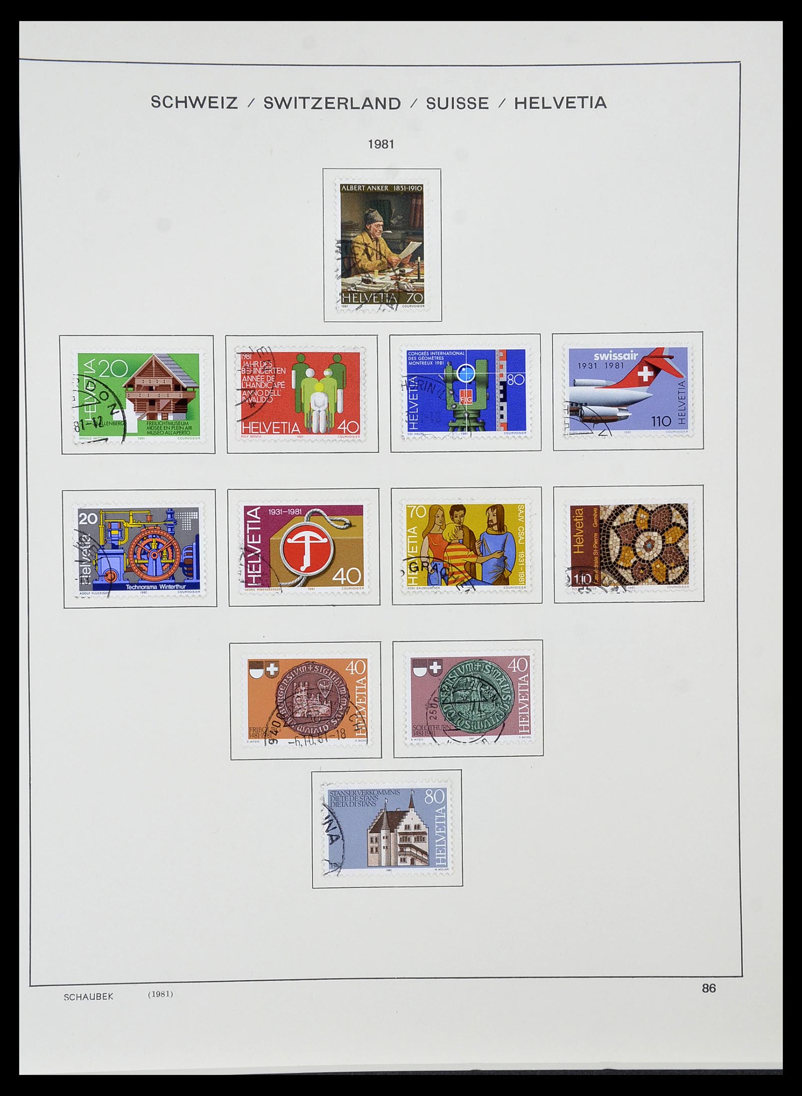 34436 088 - Postzegelverzameling 34436 Zwitserland 1854-2016.