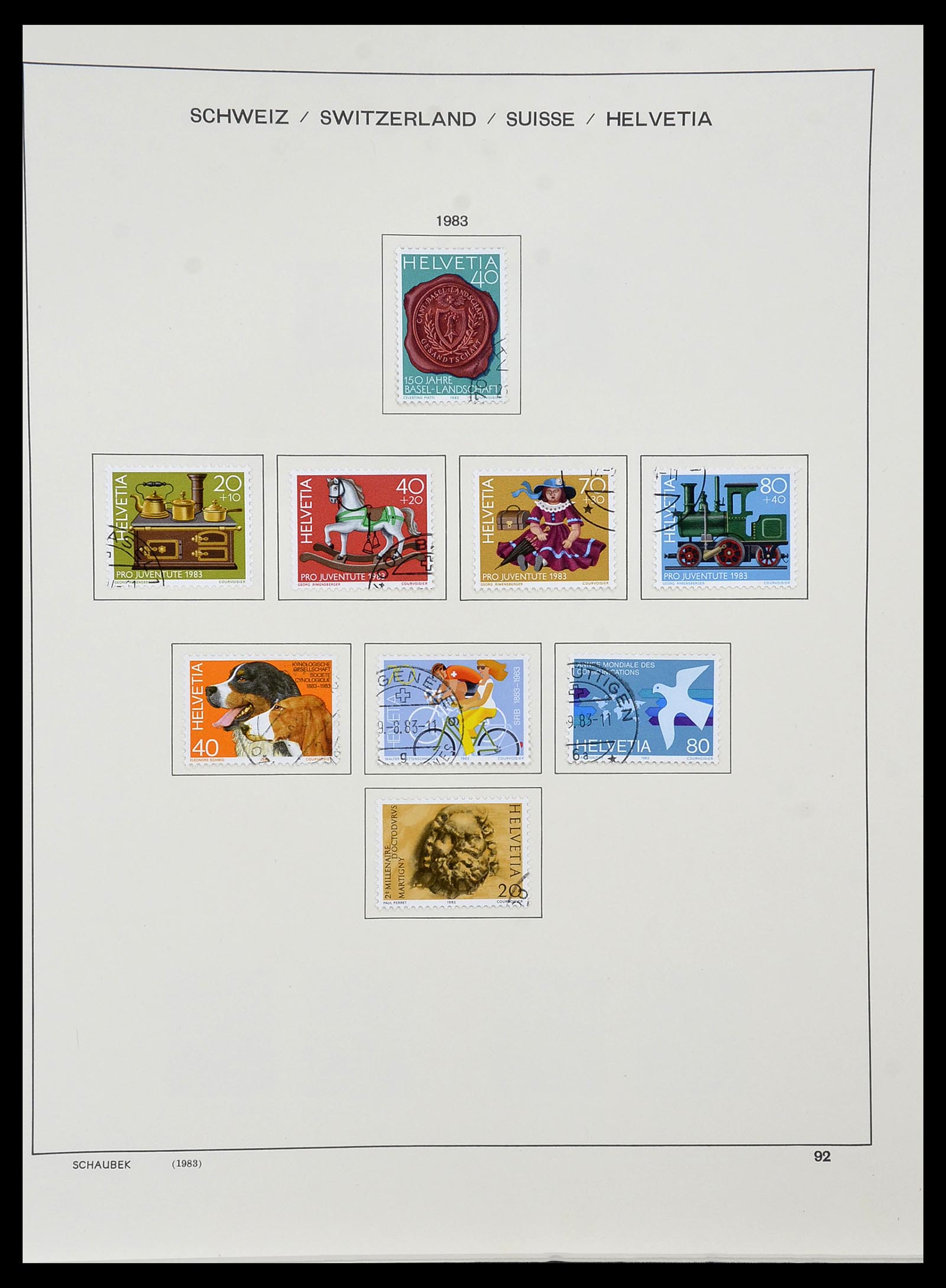 34436 094 - Stamp Collection 34436 Switzerland 1854-2016.