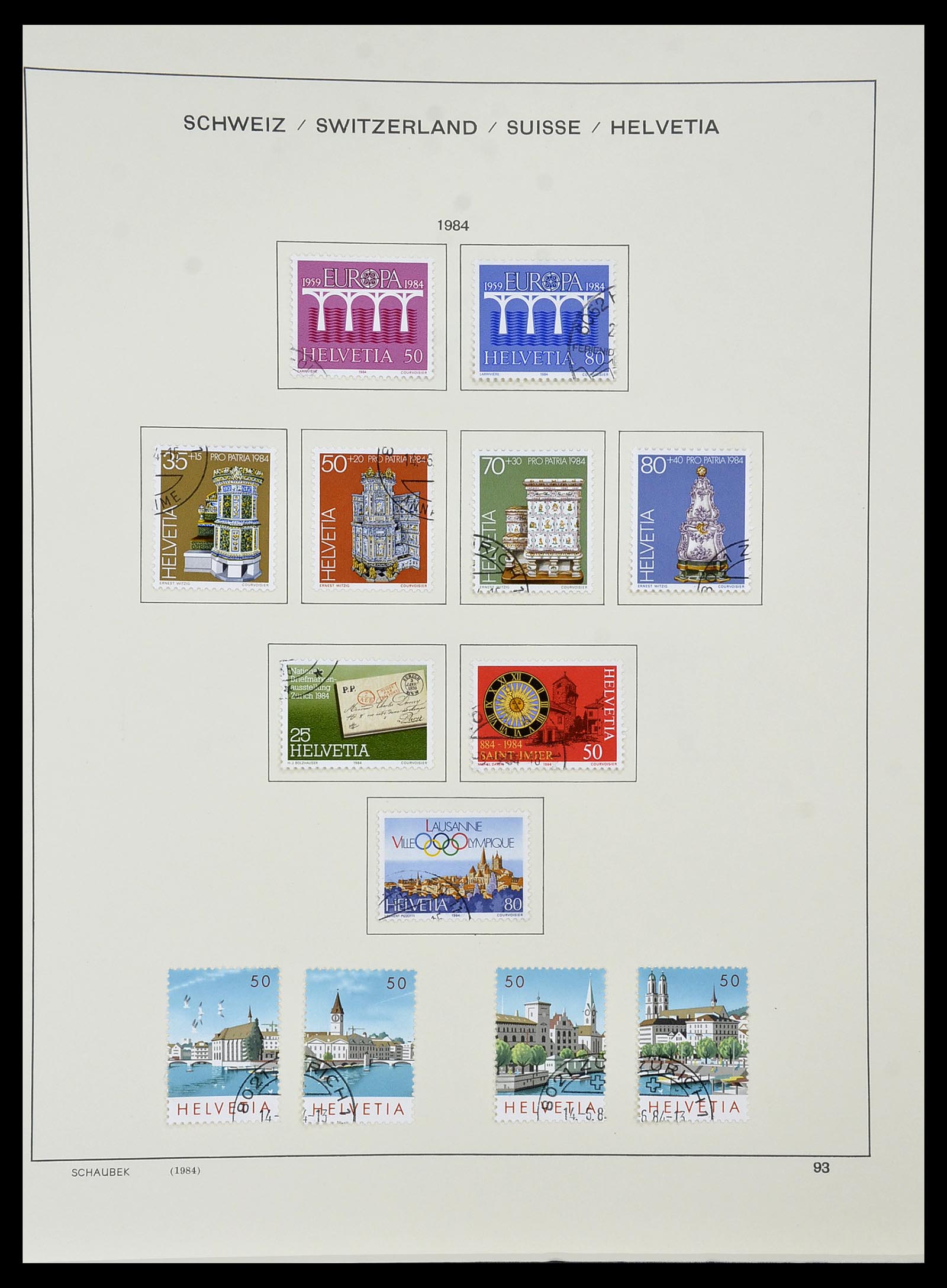 34436 095 - Stamp Collection 34436 Switzerland 1854-2016.