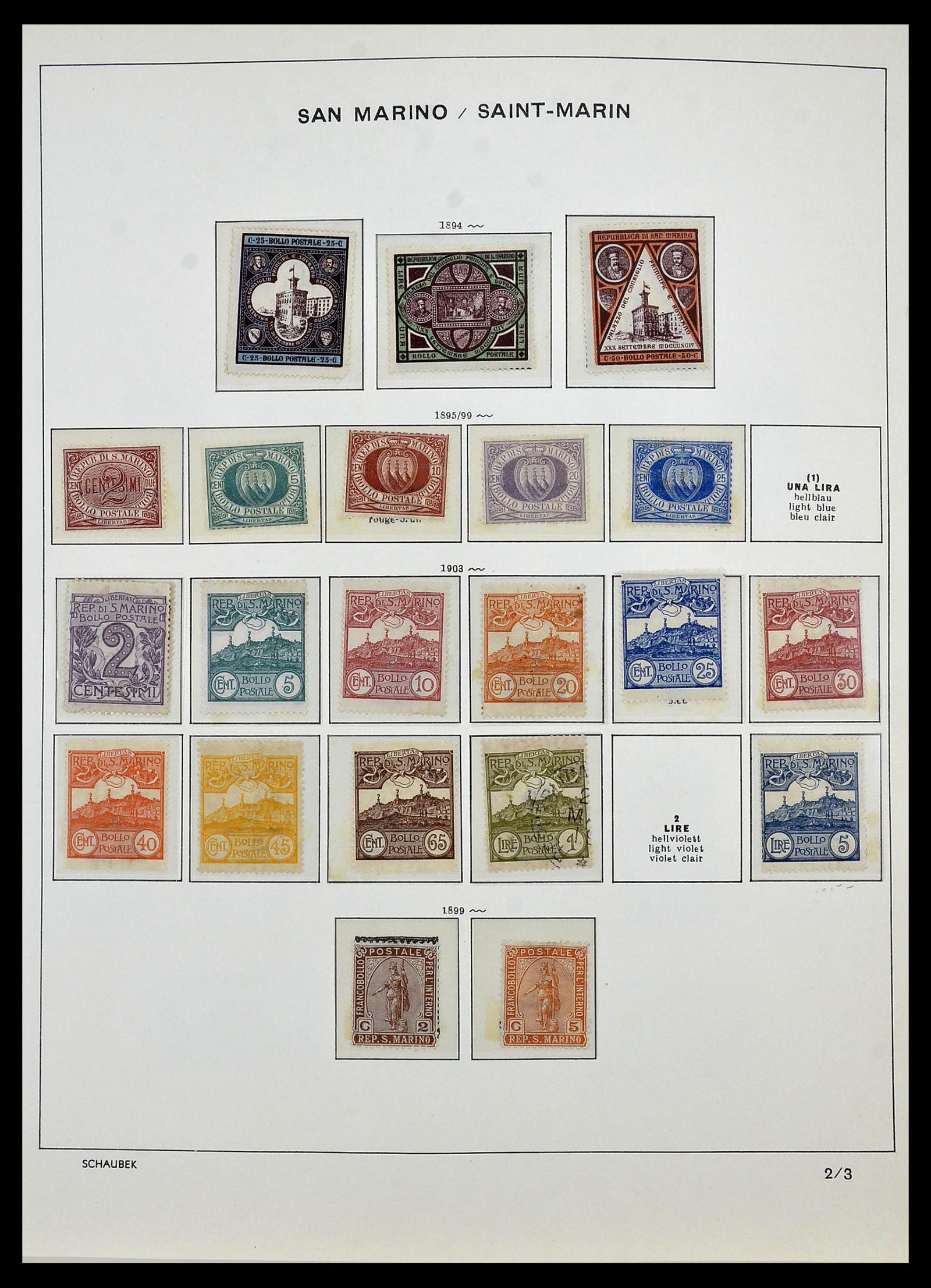 34439 002 - Postzegelverzameling 34439 San Marino 1877-1977.